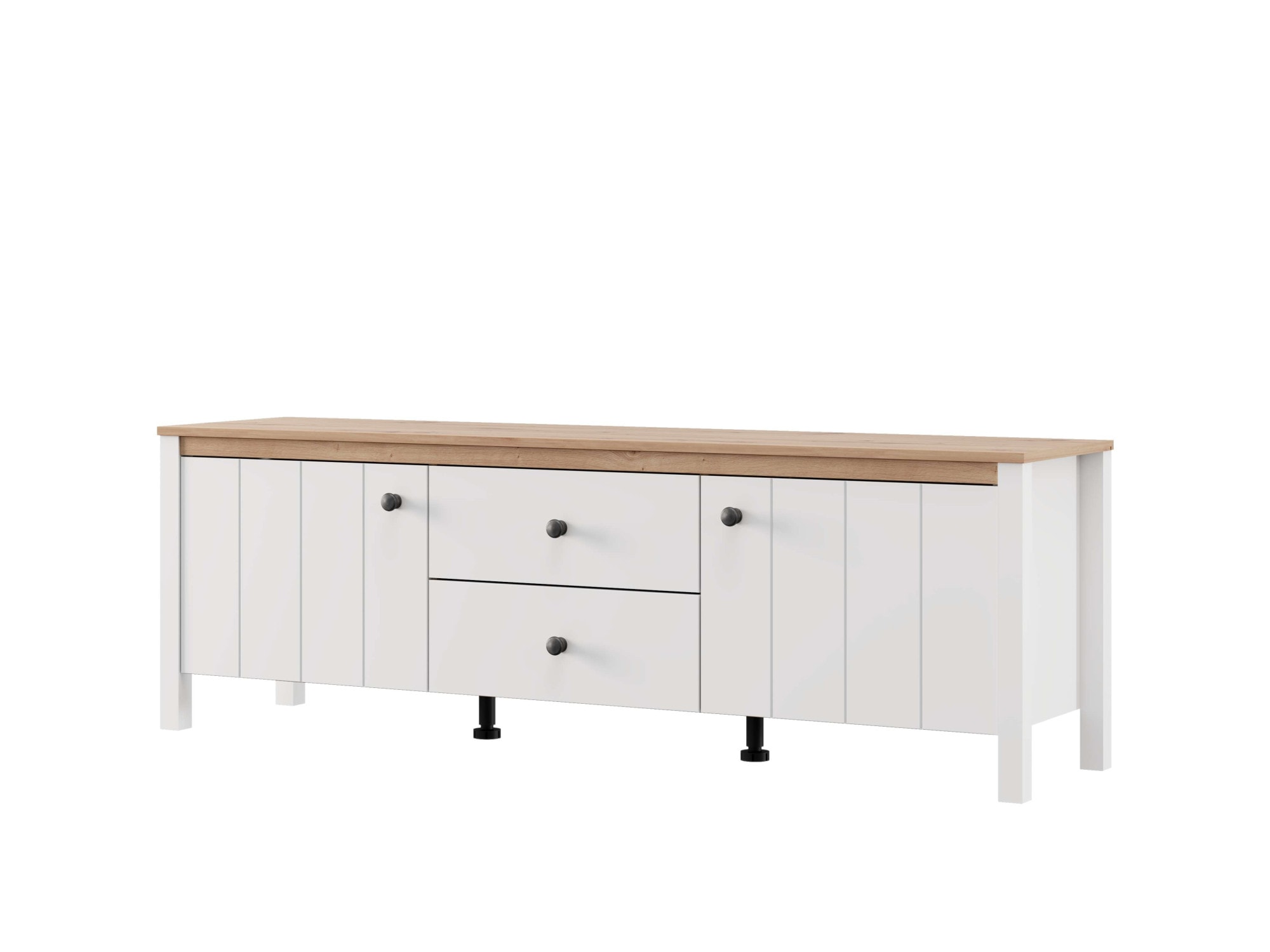 Home affaire Table basse »BEDFORD, TV-Board, TV-Kommode, TV-Schrank, TV-Unterschrank, TV-Möbel« Profil MDF 2D recouvert, marquage à chaud