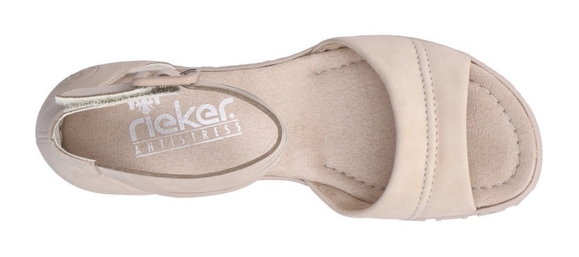 Rieker Keilsandalette, Sommerschuh, Sandale, Keilabsatz, mit kräftiger Profilsohle