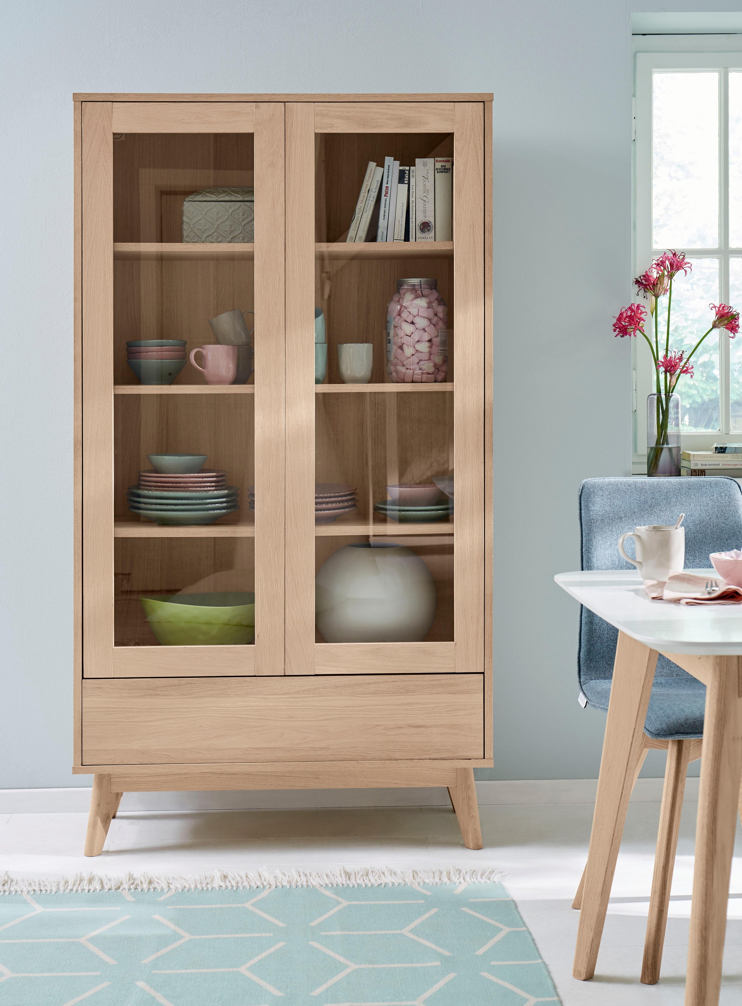 Image of Guido Maria Kretschmer Home&Living Vitrine »Calluna«, im modernem, skandinavischen Design, viel Stauraum, in verschiedenen Farben bei Ackermann Versand Schweiz