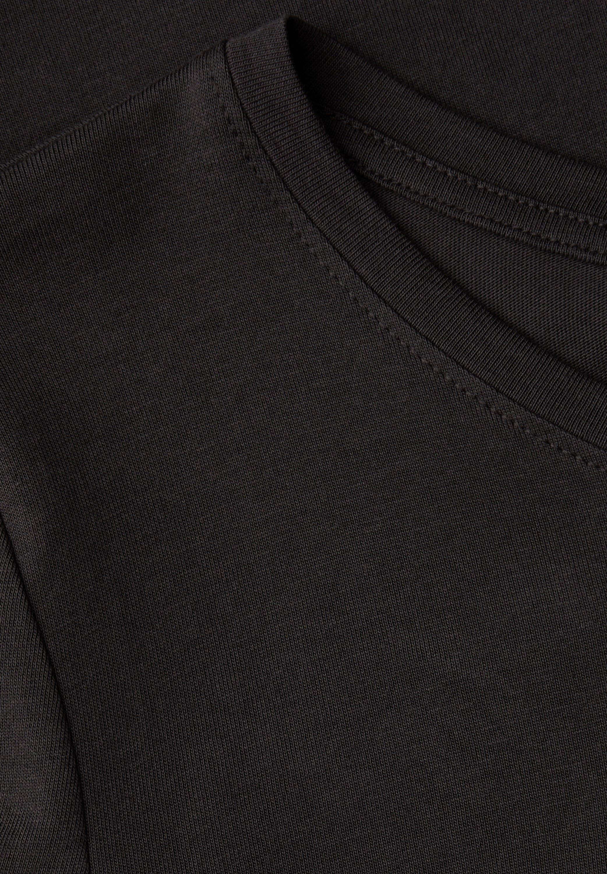 STREET ONE Shirt à col rond unifarben