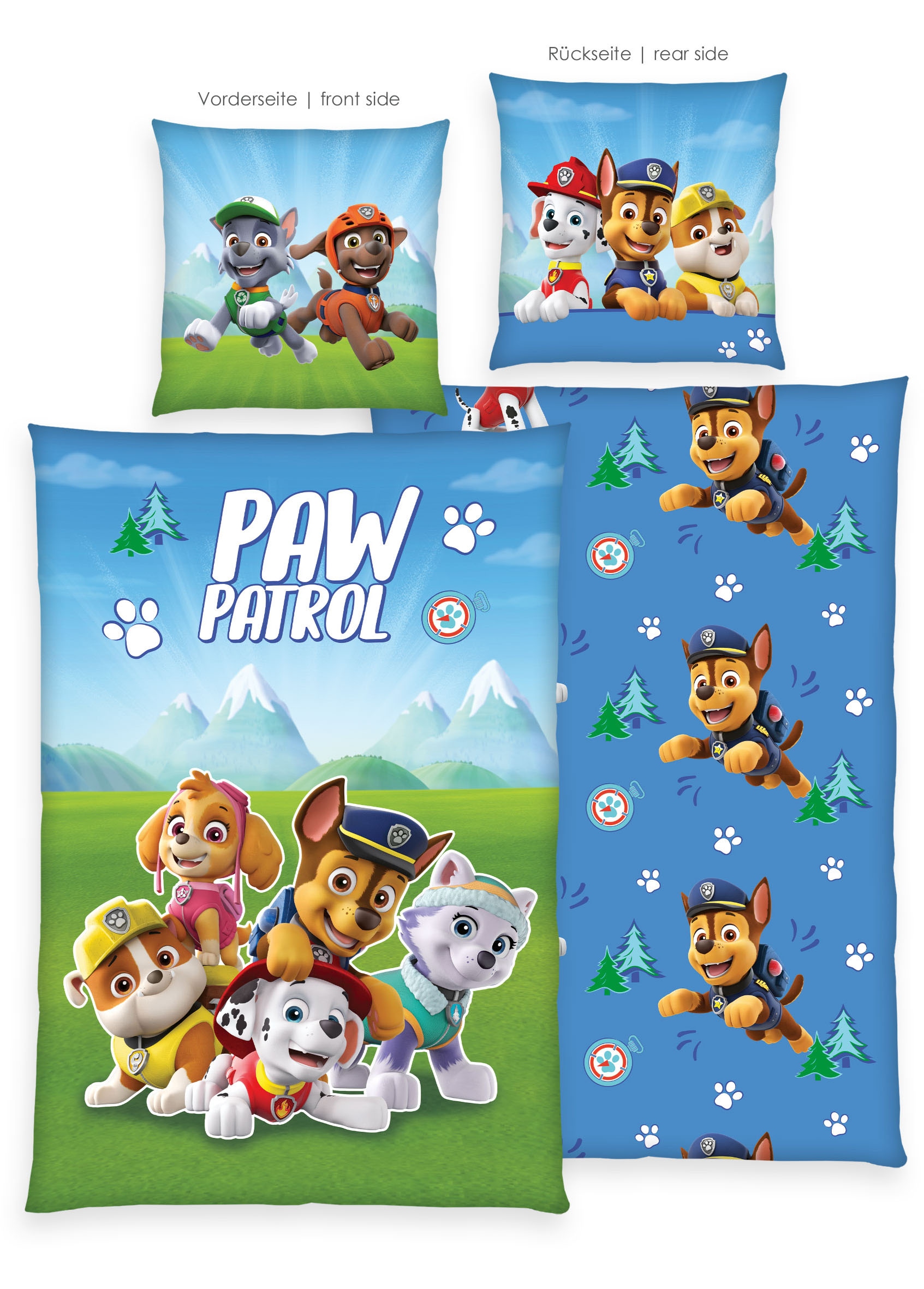 PAW PATROL Bettwäsche »Paw Patrol« 2 Stk. Glow in the Dark