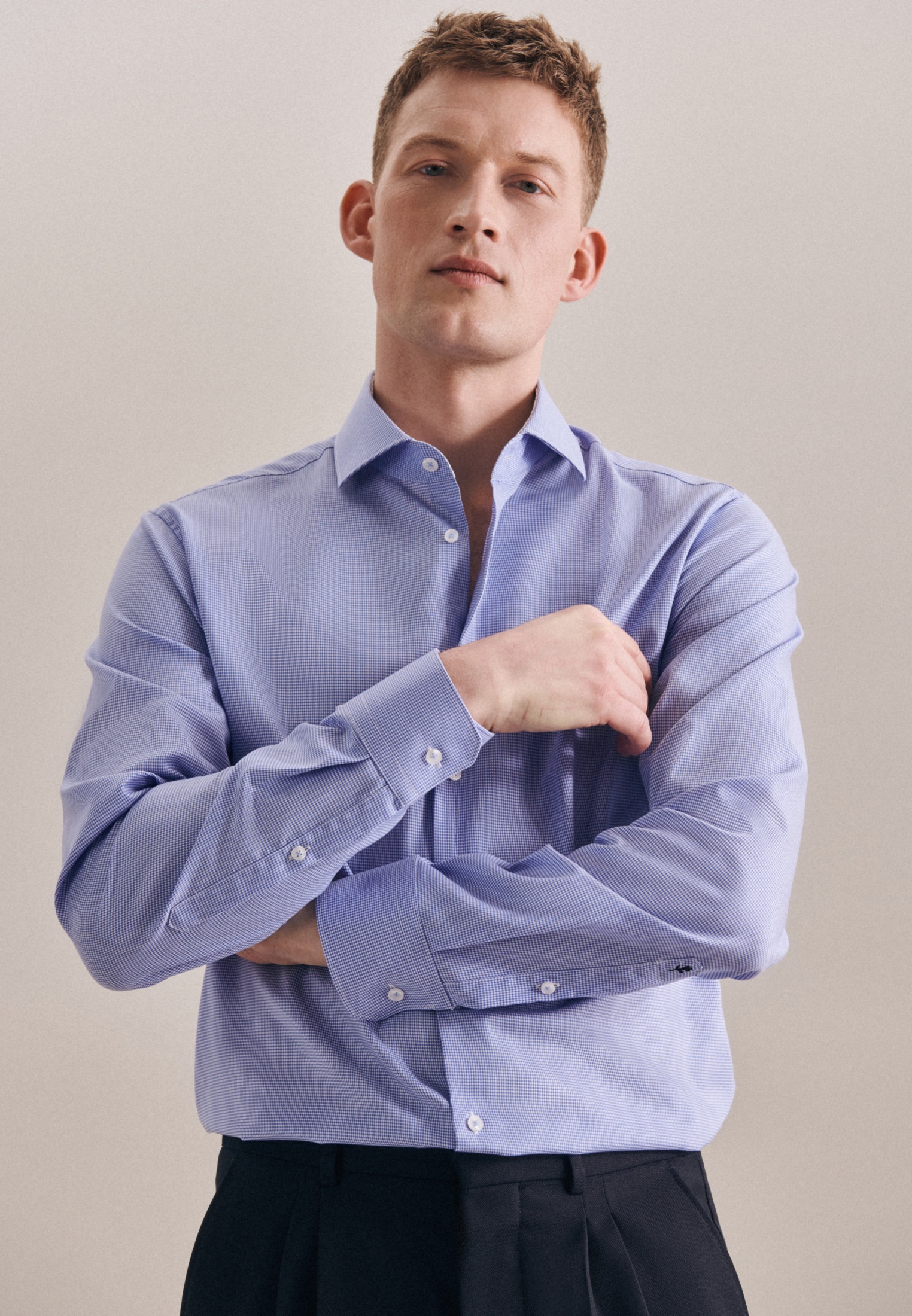 Image of seidensticker Businesshemd »X-Slim«, X-Slim Langarm Kentkragen Pepita bei Ackermann Versand Schweiz