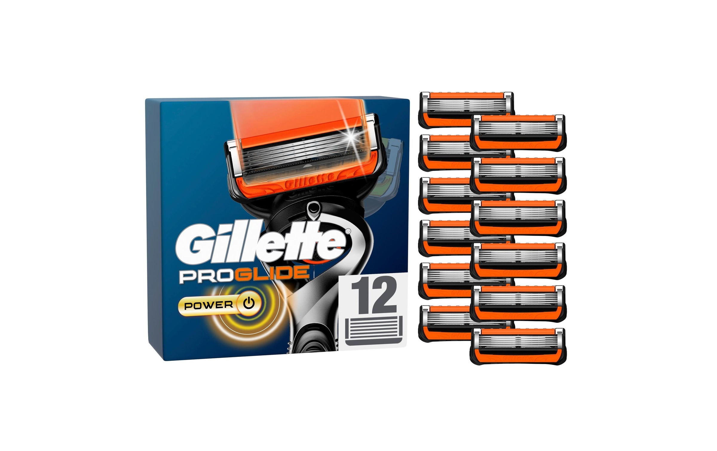 Gillette Rasierklingen »ProGlide Power 12 Stück«, (12 tlg.)