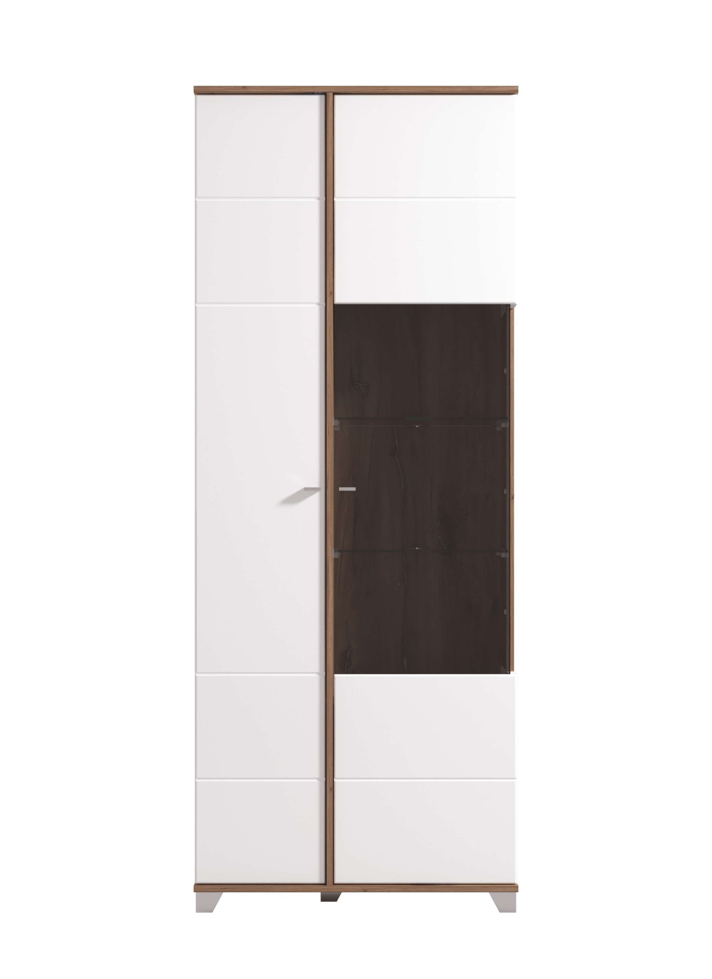 INOSIGN Vitrine »Burgundy Vitrinenschrank, Standvitrine, Showcase« Hochglanzfronten, Glastür, Komplettes Innenleben