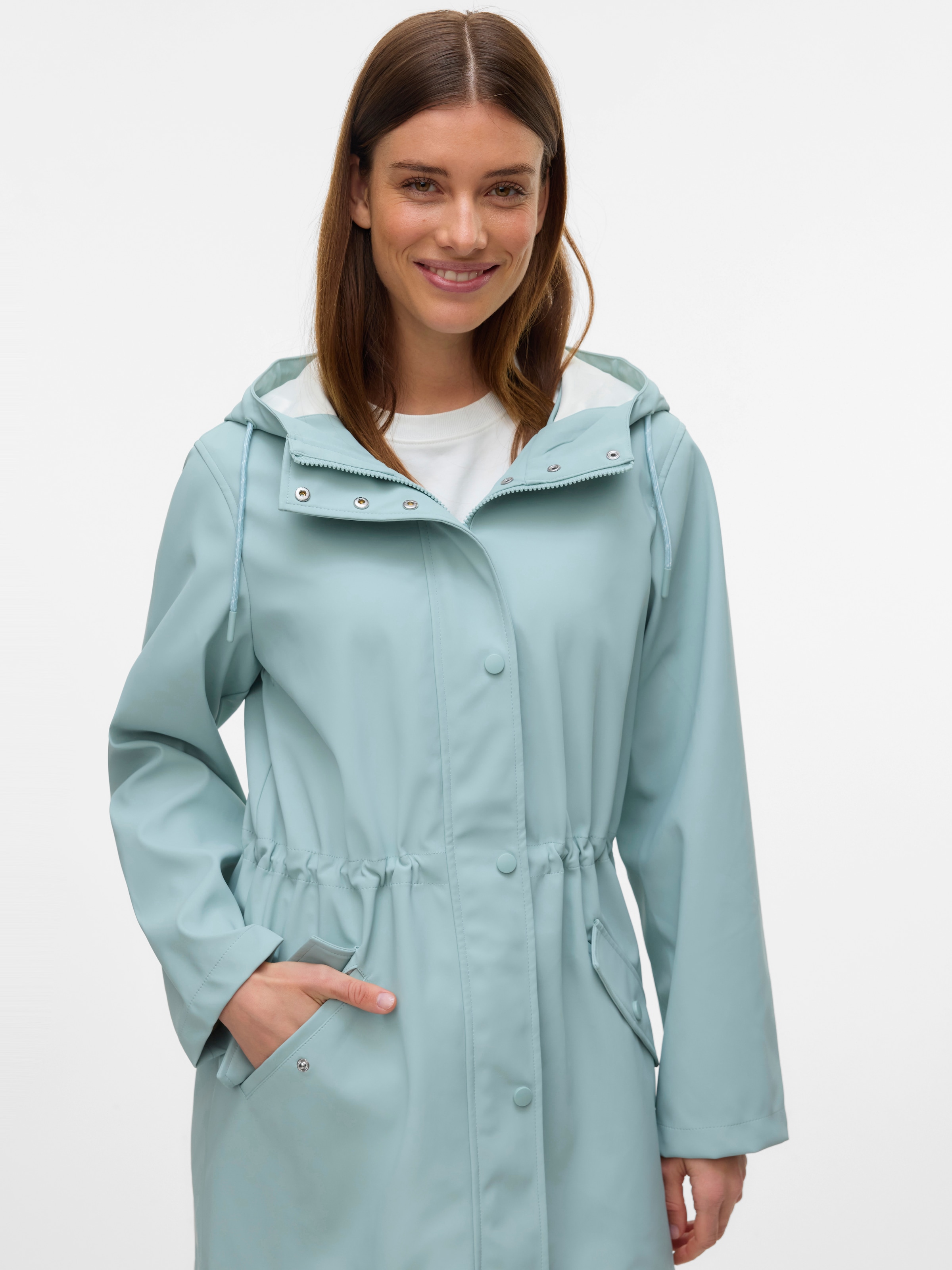 Vero Moda Regenjacke »VMMALOU COATED JACKET«, mit Kapuze