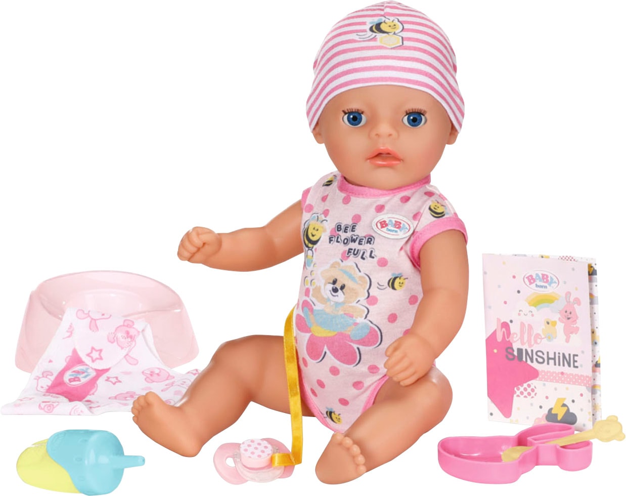 Baby Born Babypuppe »Little Baby Girl 36 cm«, mit 7 Funktionen