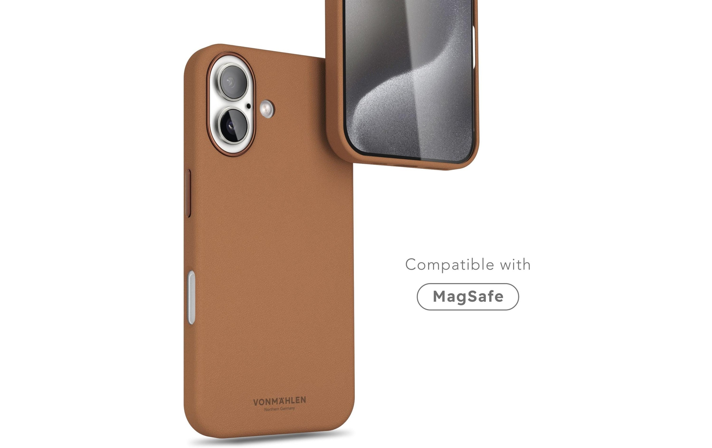 VONMÄHLEN Backcover »Like Leather iPhone«, iPhone 16