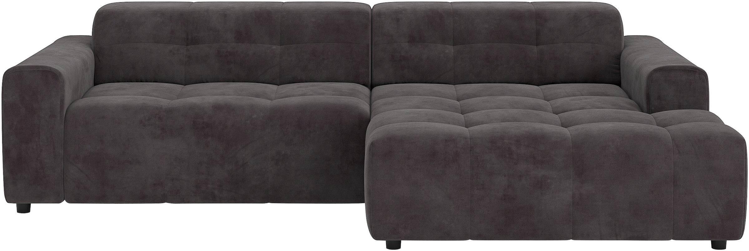 COTTA Canapé d'angle »Sento L-Form, B:280 cm, Chenille-Struktur, XXL Recamiere B: 133cm« modernes cubisches Sofa, hochwertige Steppung, bequemer Sitzkomfort