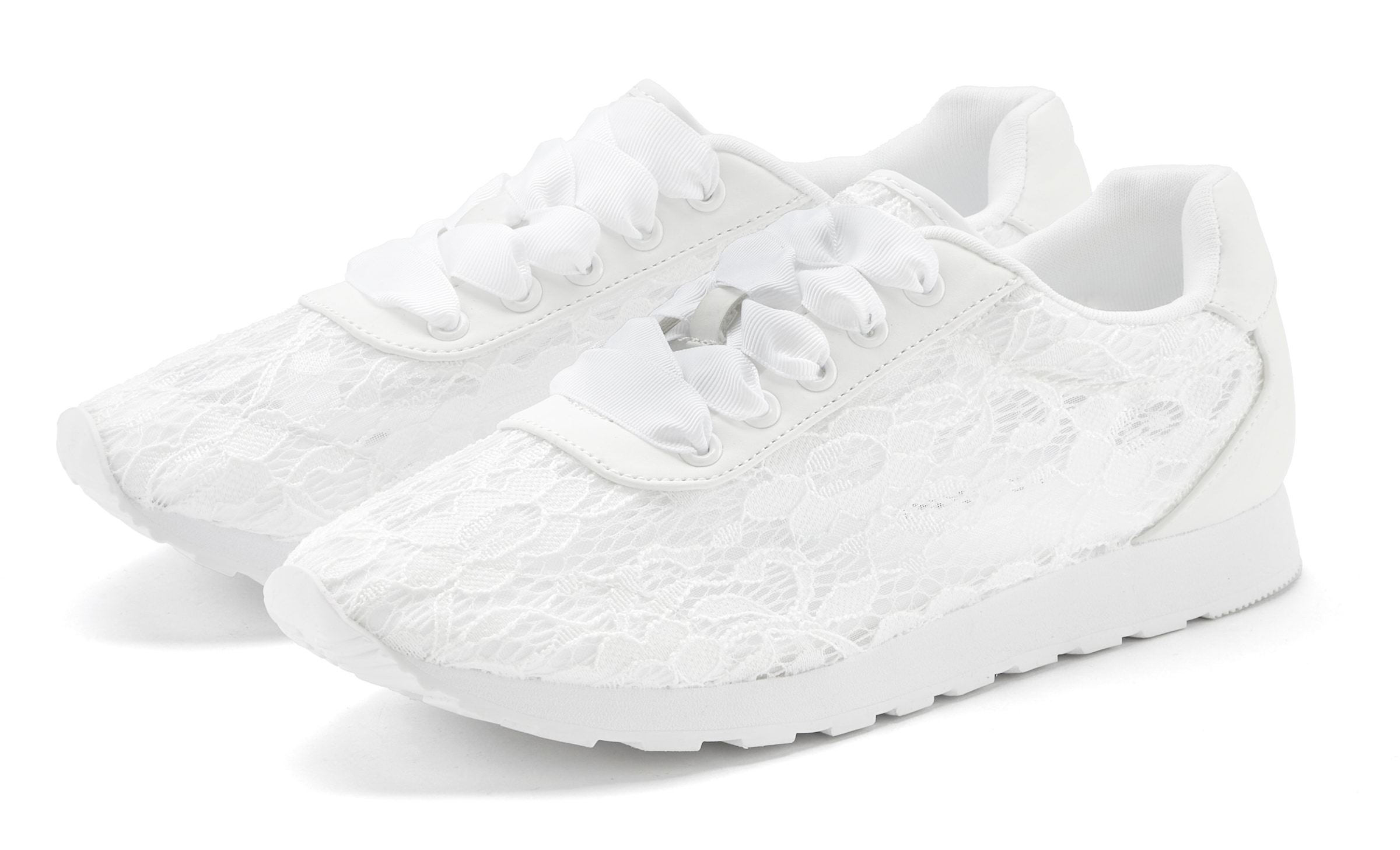 Image of LASCANA Sneaker "Freizeitschuh, Schnürschuh," mit modischer Spitze VEGAN