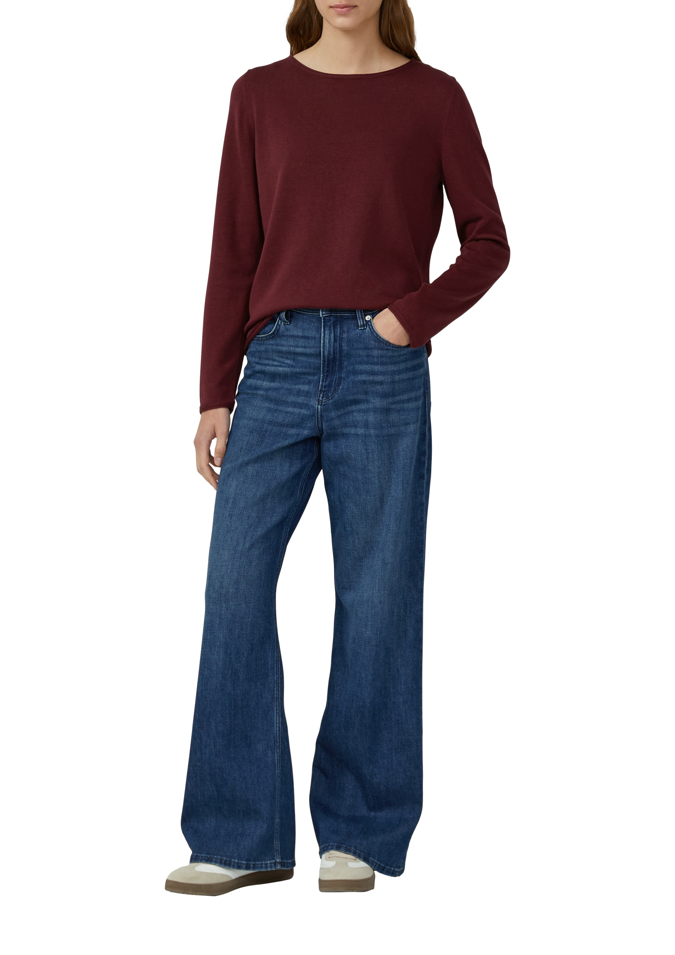 s.Oliver Langarmshirt, mit Rollkanten