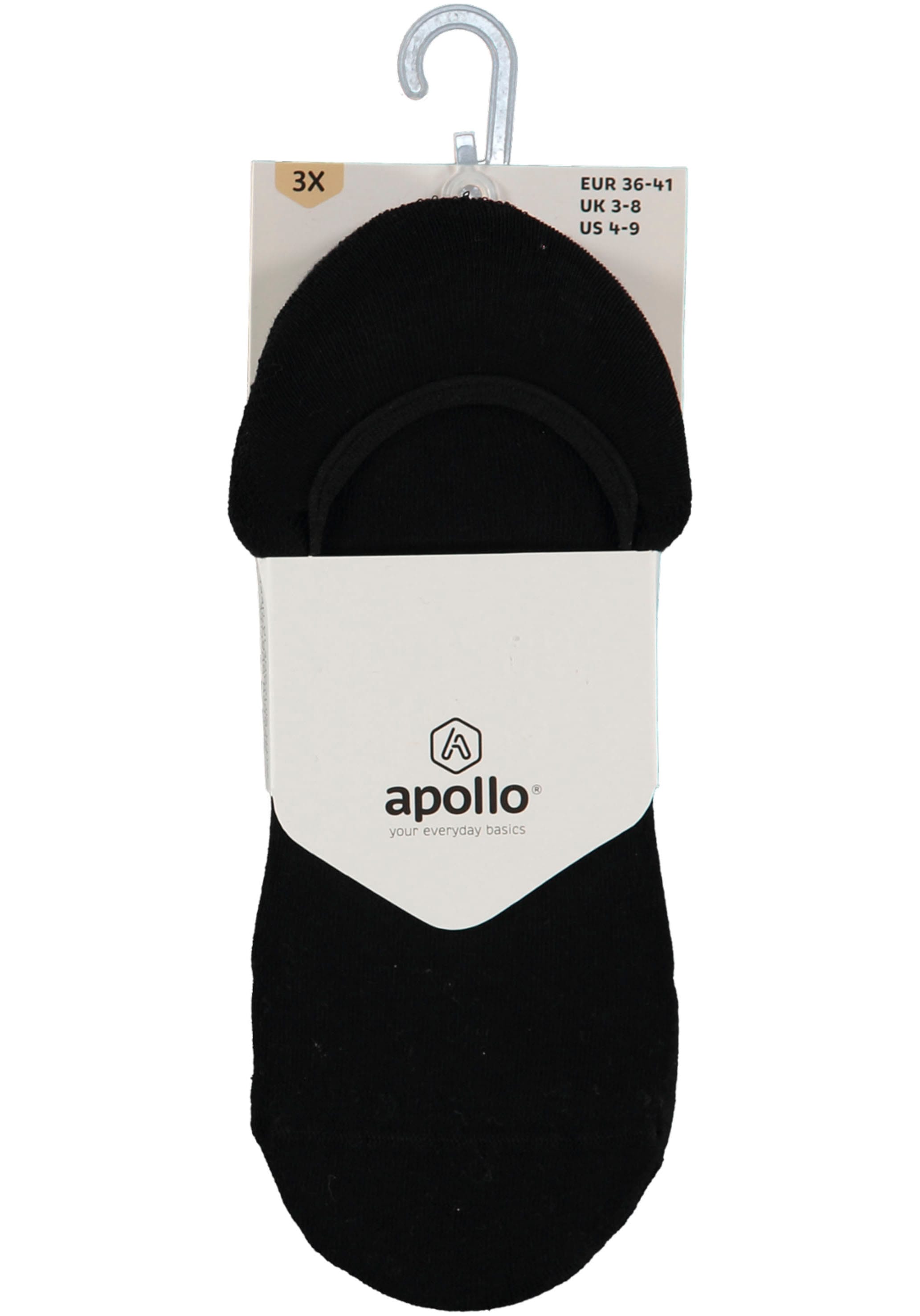 Apollo Füsslinge, (3er Pack), unsichtbare Sneakersocken No-show, Silikonferse, perfekten Passform!