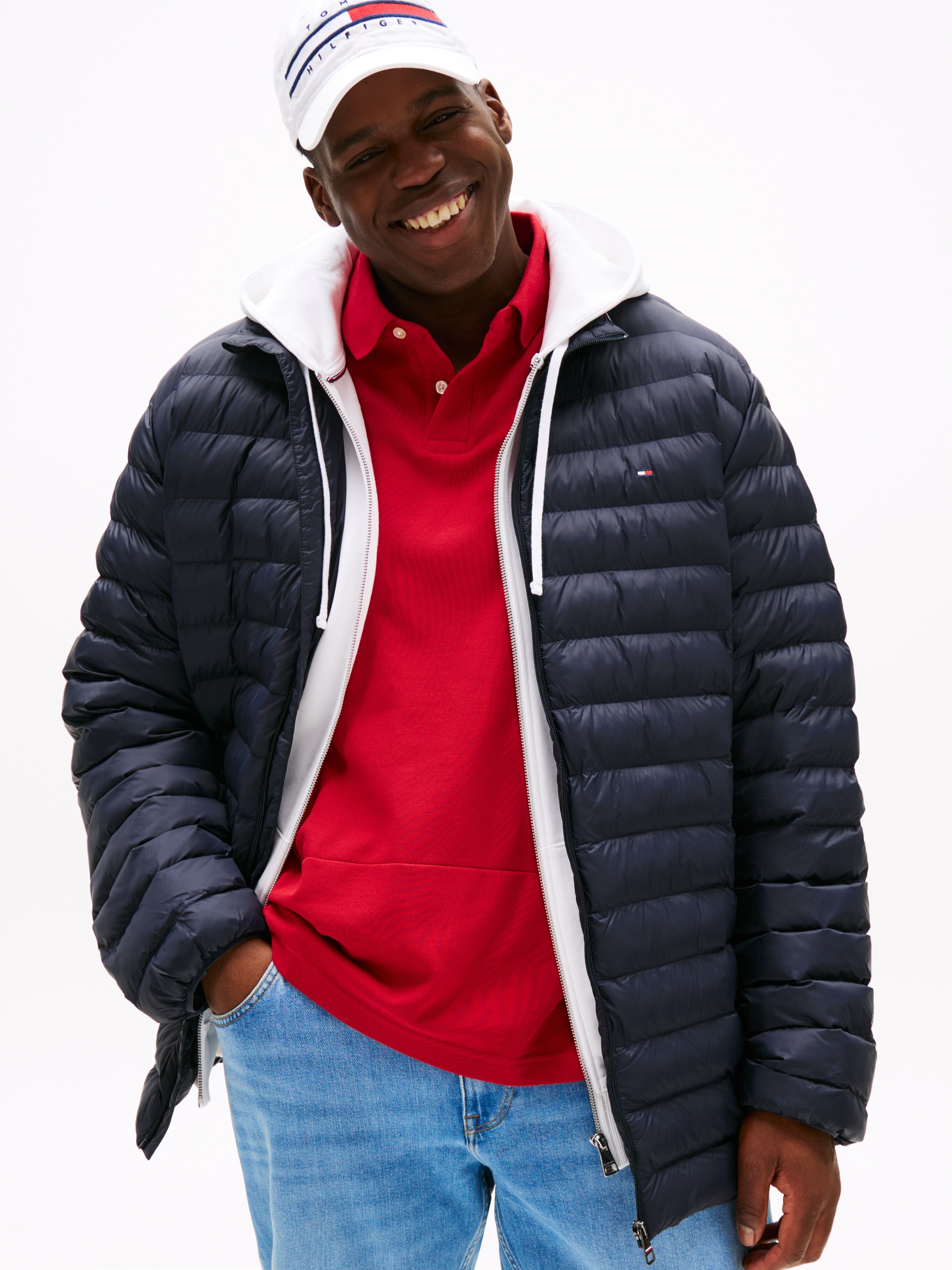 Image of Tommy Hilfiger Big & Tall Steppjacke "BT-CORE PACKABLE RECYCLED JKT-B" ohne Kapuze Daunenjacke, Übergangsjacke Grosse Grössen