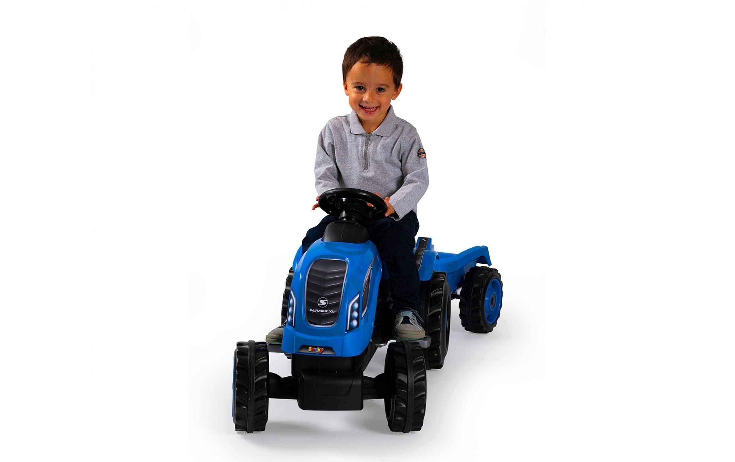 Smoby Trettraktor »Farmer XL mit Anhänger Blau«