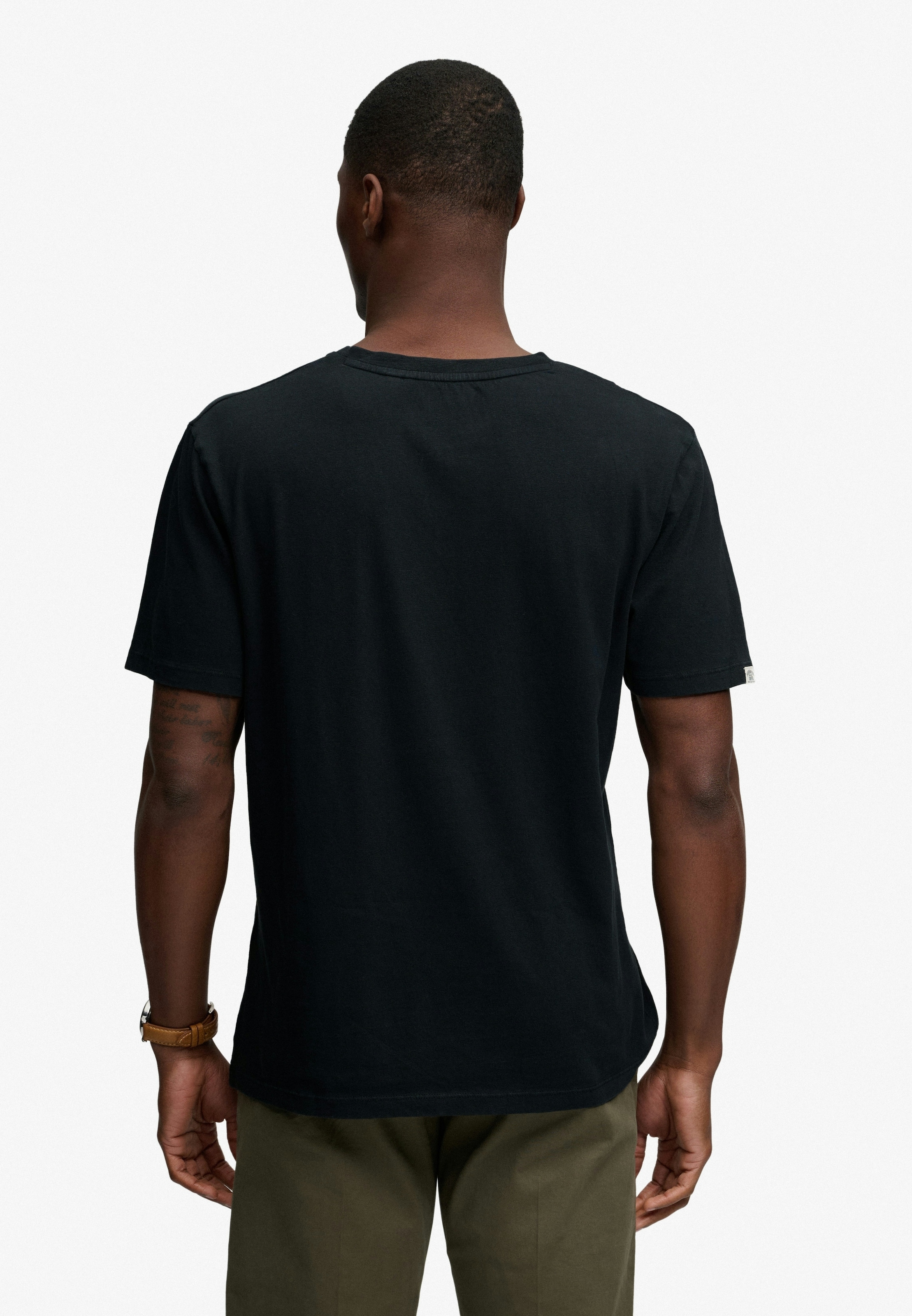 Superdry Rundhalsshirt »CLASSIC COTTON LINEN VEE« Baumwollmischung, relaxed fit aus luftig leichtem Baumwoll-Leinen-Mix