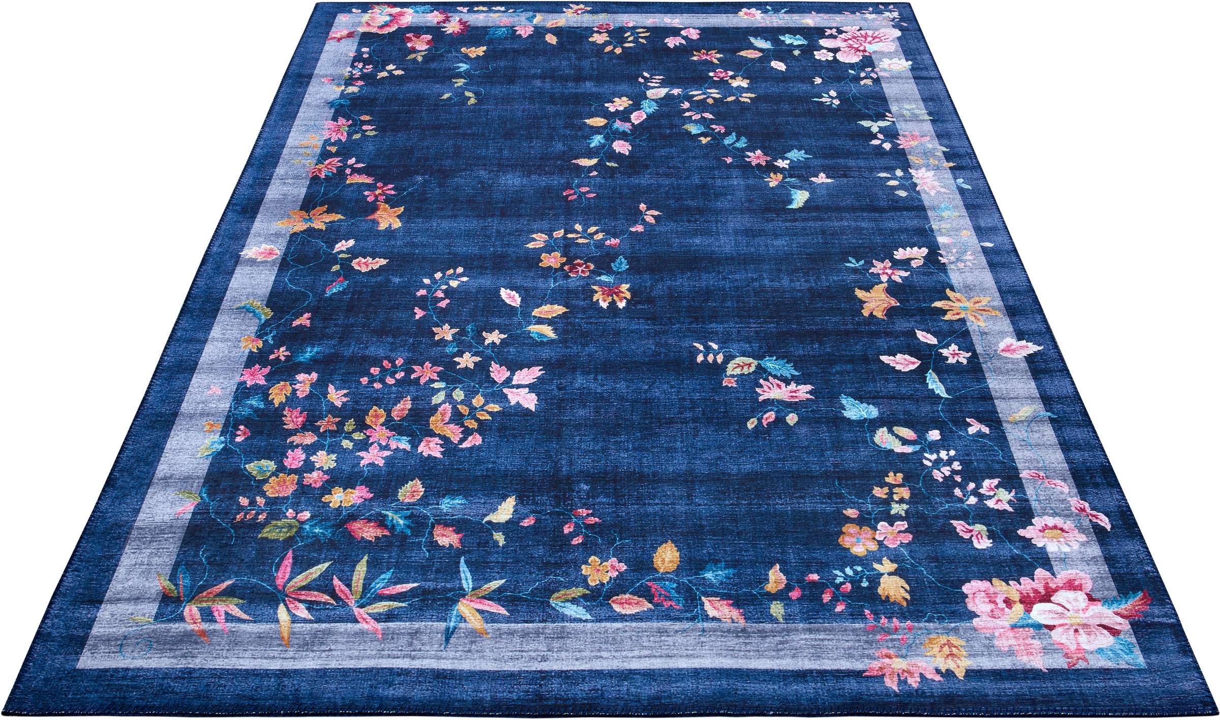 Image of freundin Home Collection Designteppich »Gloriosa«, rechteckig, 7 mm Höhe, Blumen, Vintage Design, Orient Optik, Wohnzimmer, Schlafzimmer, Robust, Pflegeleicht bei Ackermann Versand Schweiz