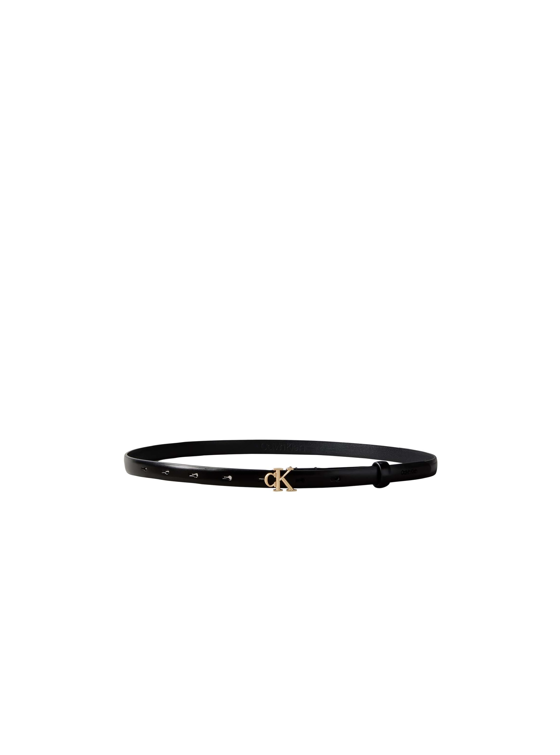 Image of Calvin Klein Ledergürtel "ROUND CK BUCKLE 15MM BELT SMOOTH" Grössenverstellbar mit Metallschliesse