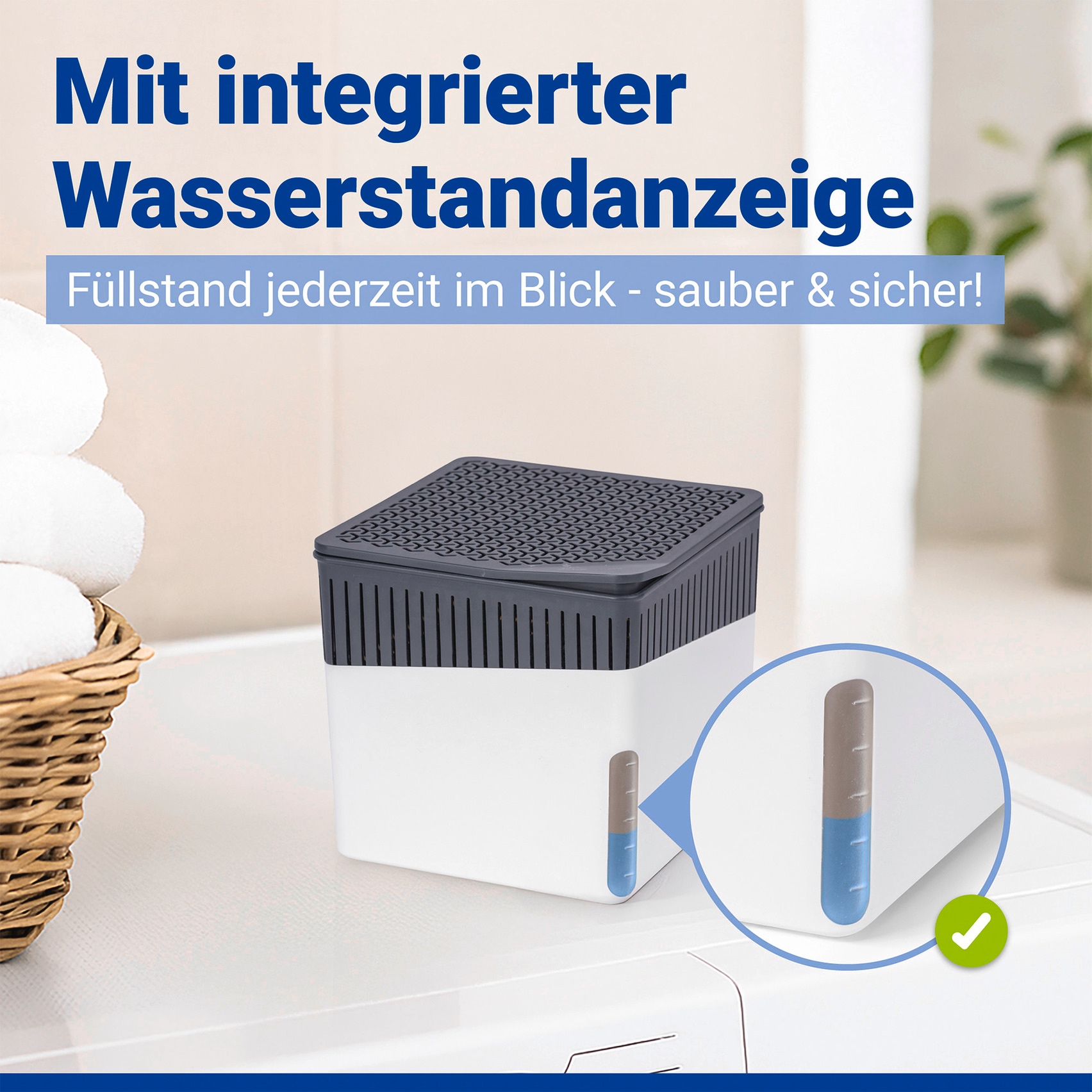 WENKO Déshumidificateur d'air »Cube« für 40 m³ Räume 2 x 500 g
