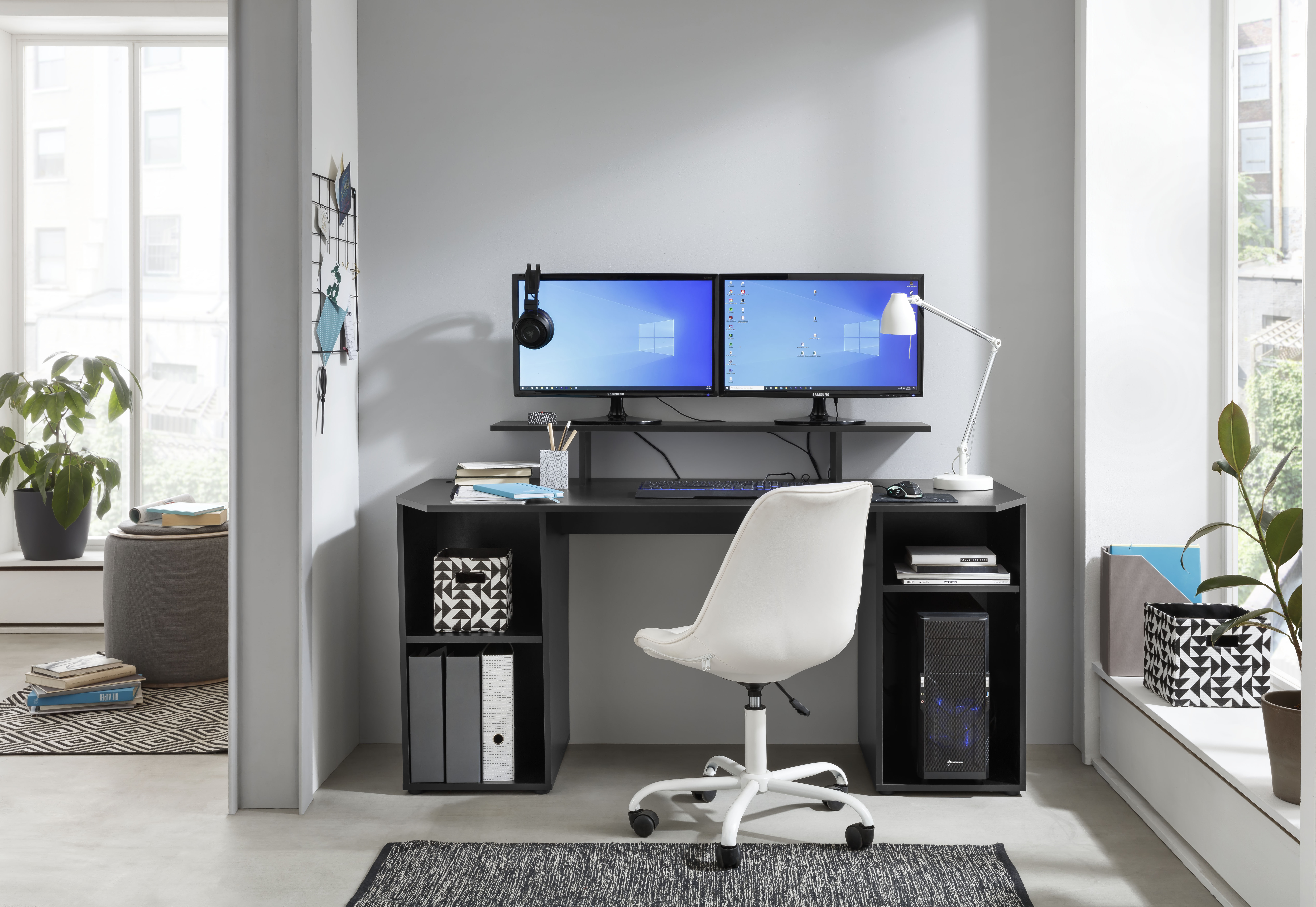 Gamingtisch »Tippy«, Breite 160 cm, Schreibtisch mit viel Stauraum