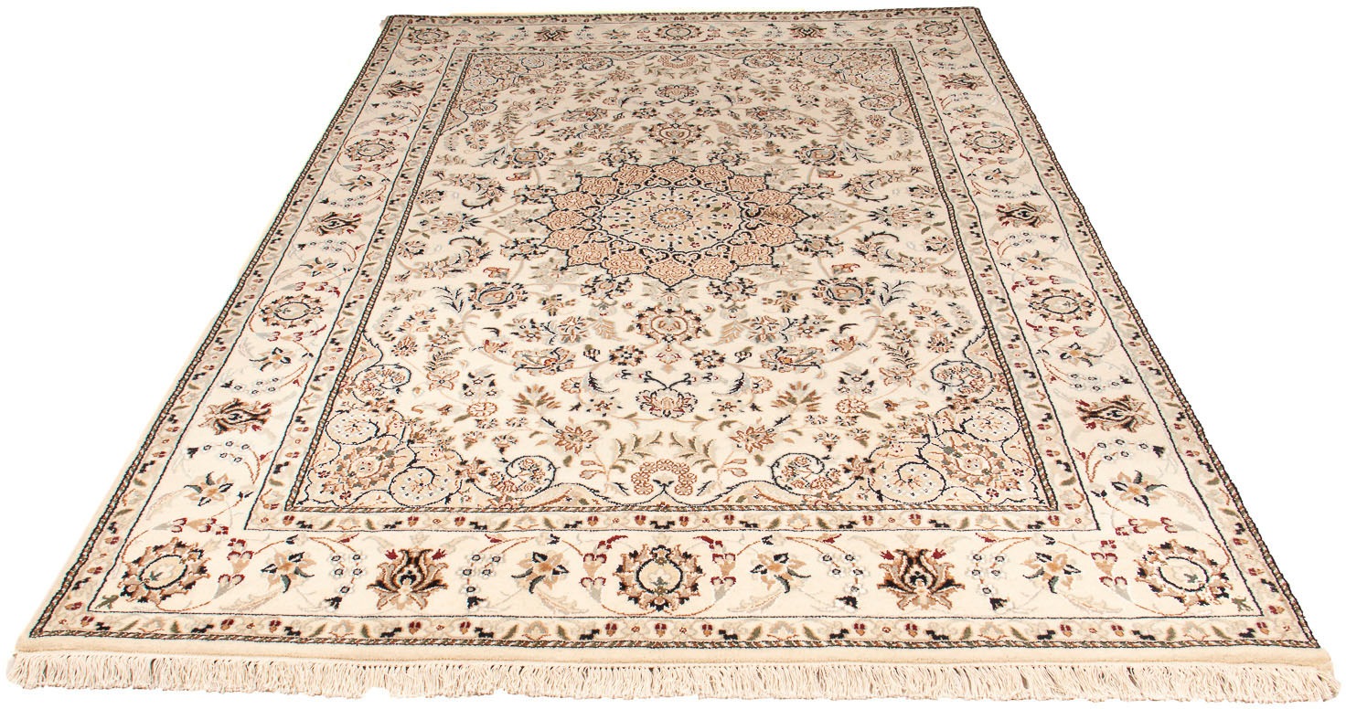 Image of morgenland Orientteppich »Perser - Nain - 261 x 174 cm - beige«, rechteckig, 10 mm Höhe, Wohnzimmer, Handgeknüpft, Einzelstück mit Zertifikat bei Ackermann Versand Schweiz