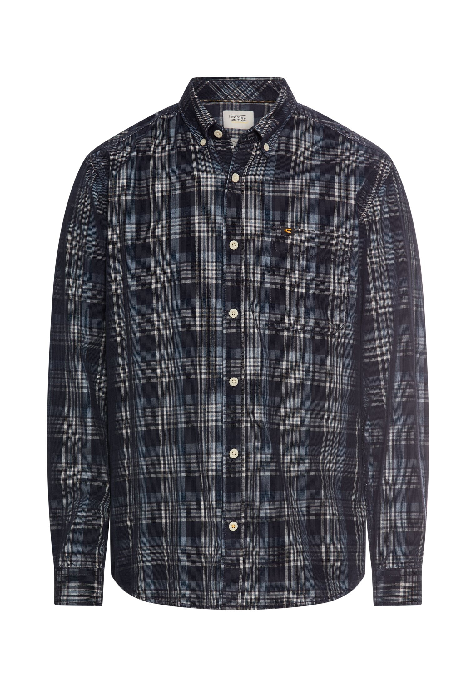 Image of camel active Karohemd langarm, mit Button-Down-Kragen