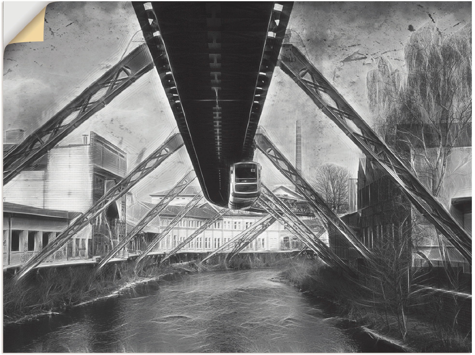 Image of Artland Wandbild »Wuppertal Skyline Collage II«, Architektonische Elemente, (1 St.), in vielen Grössen & Produktarten -Leinwandbild, Poster, Wandaufkleber / Wandtattoo auch für Badezimmer geeignet bei Ackermann Versand Schweiz