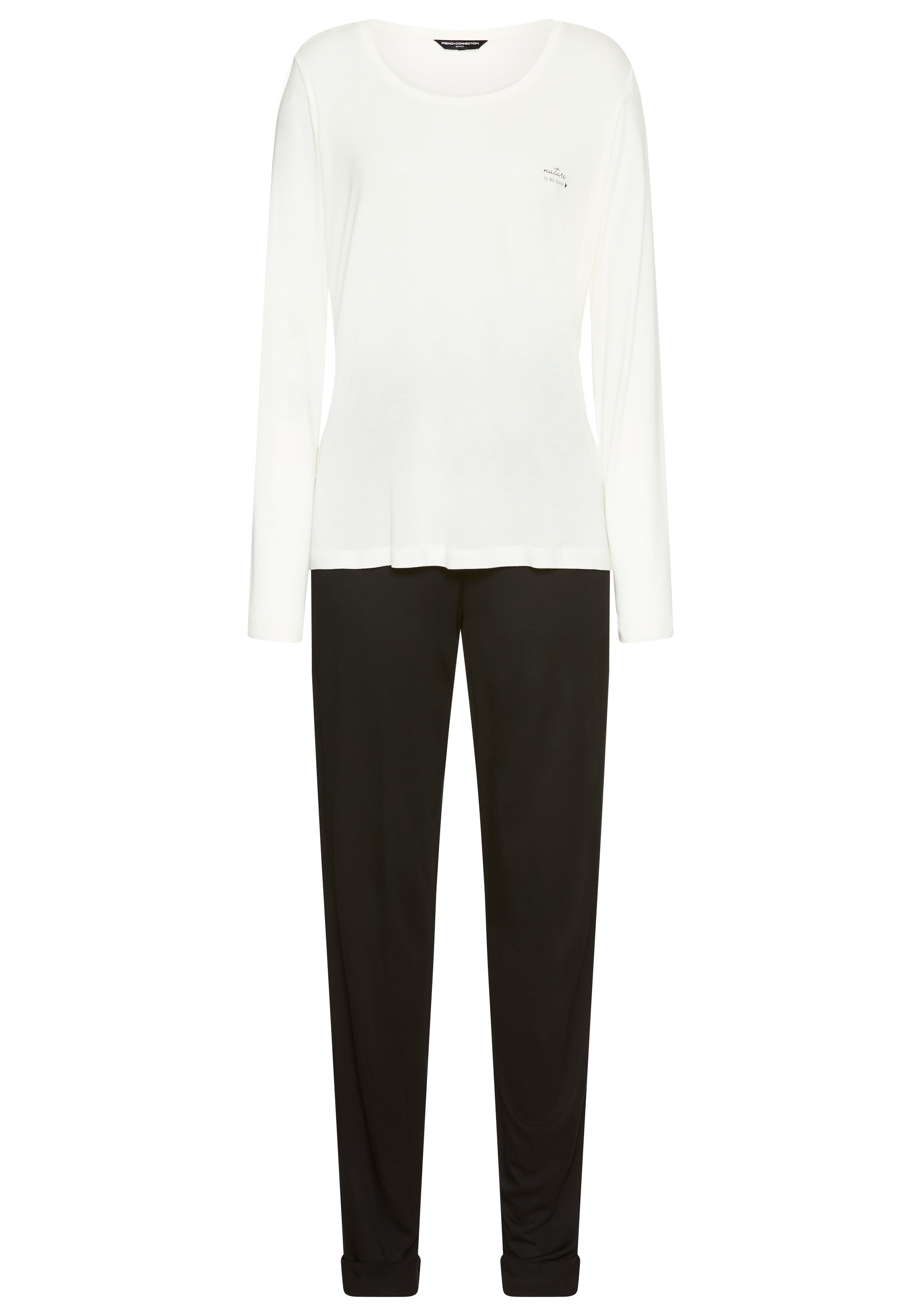 French Connection Pyjama 2 im zeitlosen Schwarz-Weiss-Look