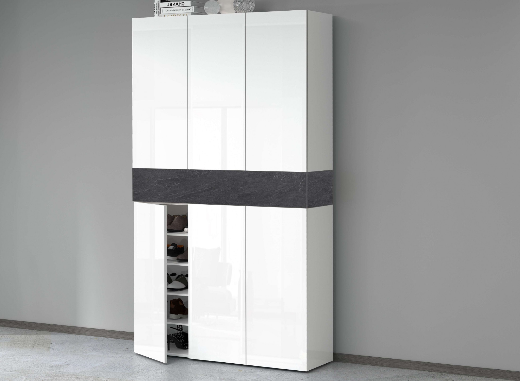 Home affaire Schuhschrank »Savona« Höhe 200cm, 12 Einlegeböden, 21 Fächer