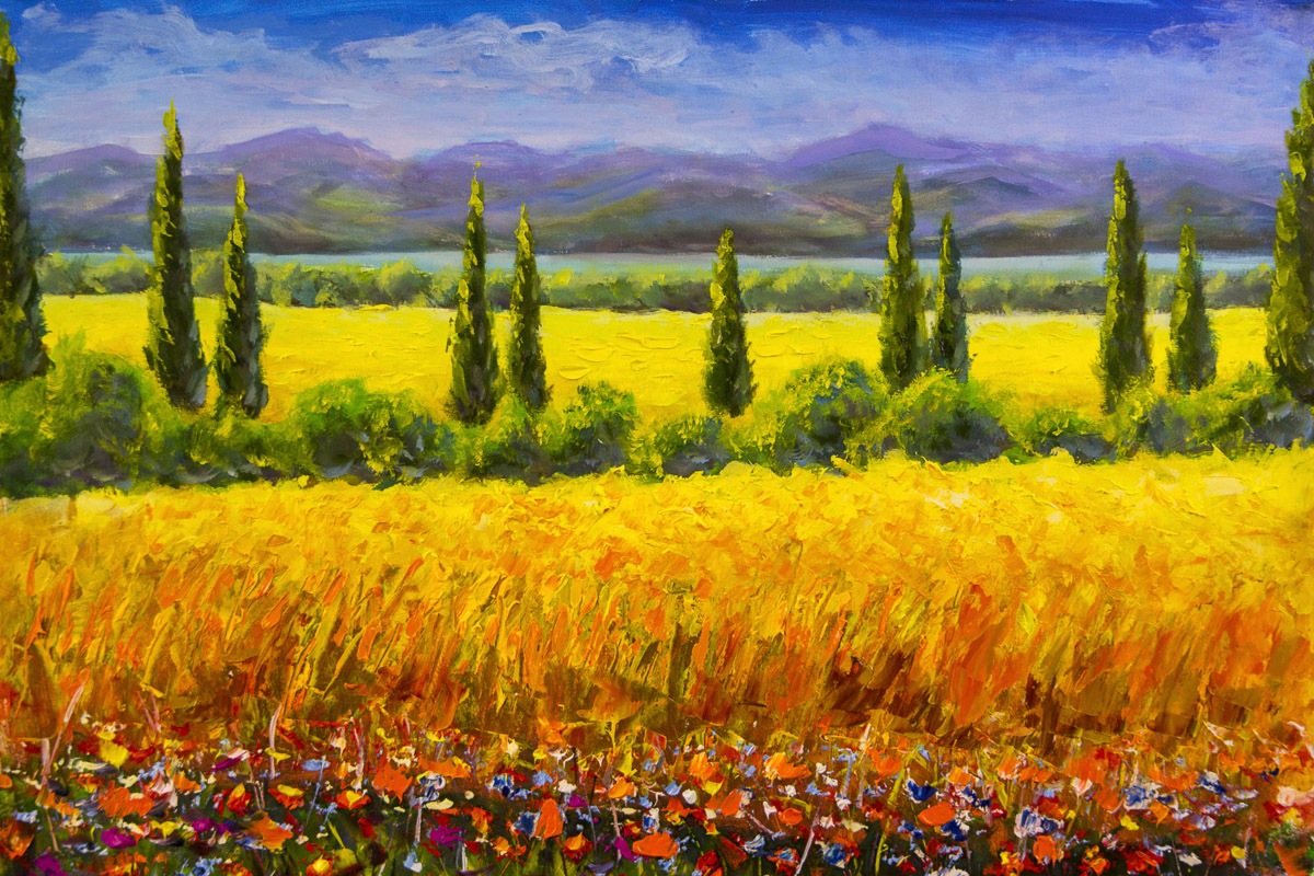 Image of Papermoon Fototapete »Landschaft Gemälde«, Vliestapete, hochwertiger Digitaldruck, inklusive Kleister bei Ackermann Versand Schweiz