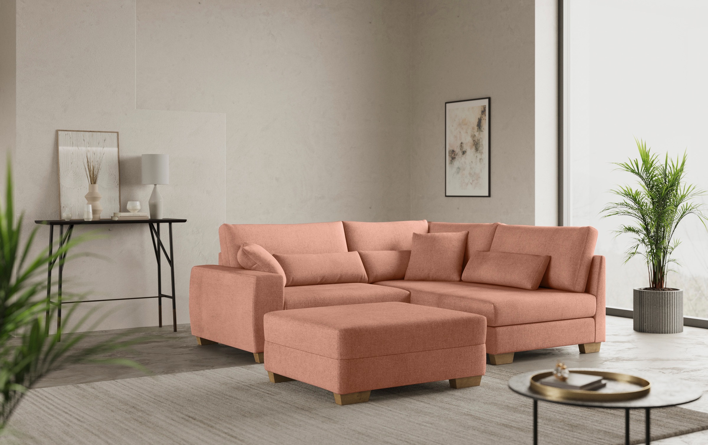 Mr. Couch Hocker »Helena«, Mit DuraSpring-Taschenfederkern, bis 140 kg belastbar