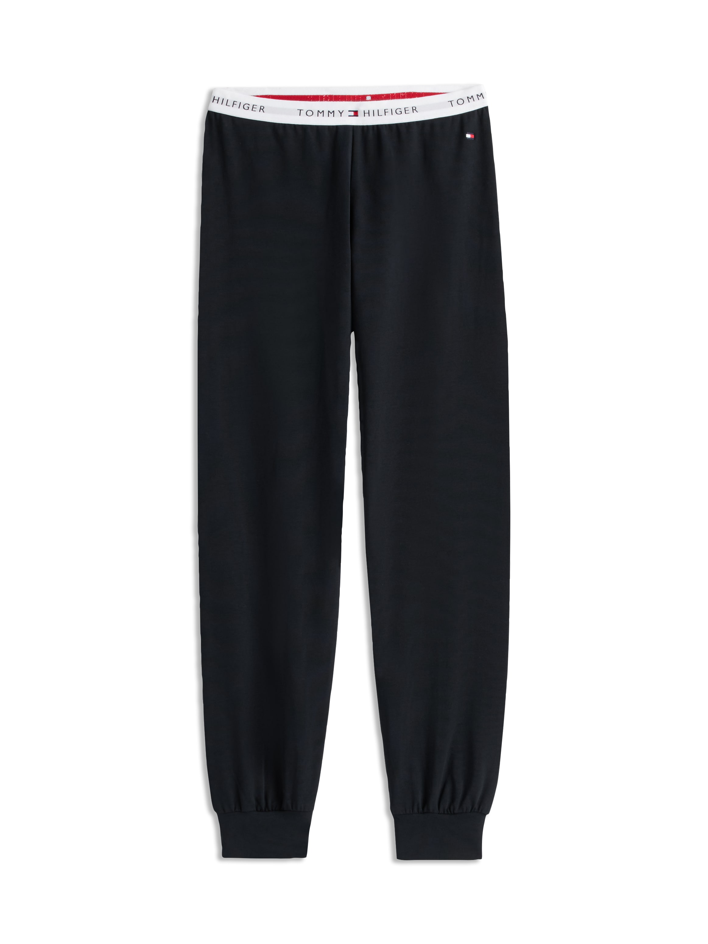 Tommy Hilfiger Underwear Schlafanzug »LS PJ CUFFED SET PRINT«, (Set, 2 tlg.), Bündchen an Bein, regular fit, Rundhals