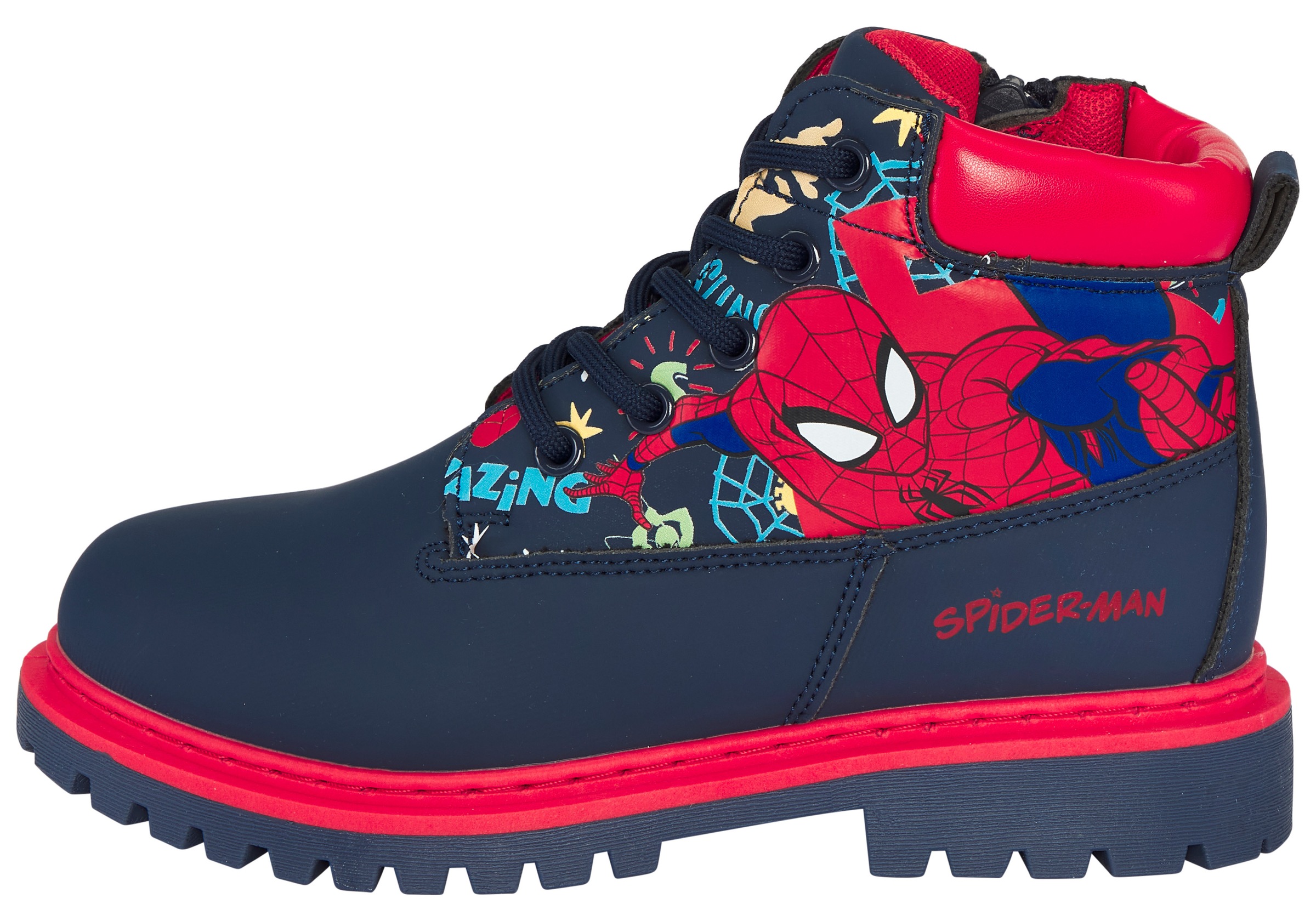 Disney Bottes d'hiver »Spiderman«  chaussures d'hiver, bottes d'hiver, bottes à lacets, bottes d'hiver