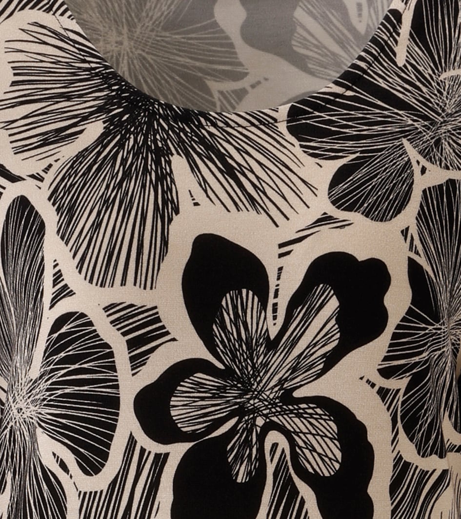 Aniston SELECTED Jerseykleid mit grossen, fantasievollem Blumenblüten - NEUE KOLLEKTION