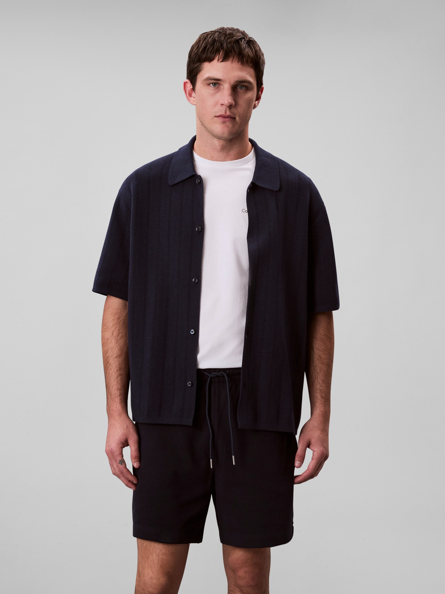 Image of Calvin Klein Jeans Sweatshorts "HD COTTON WAFFLE SHORT" Mit elastischem Bund
