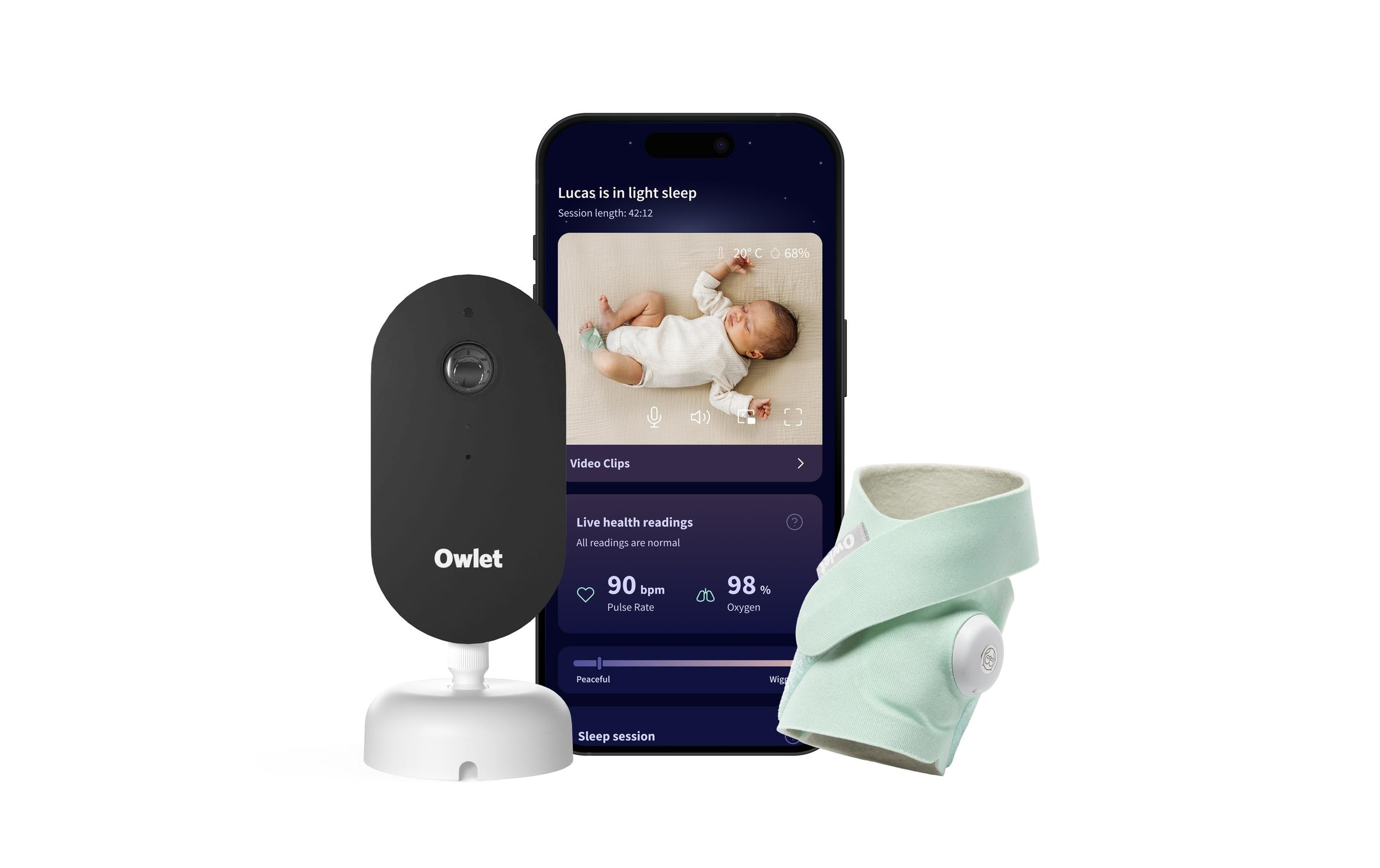 Image of Video-Babyphone "Owlet Dream Duo 3 Mint"