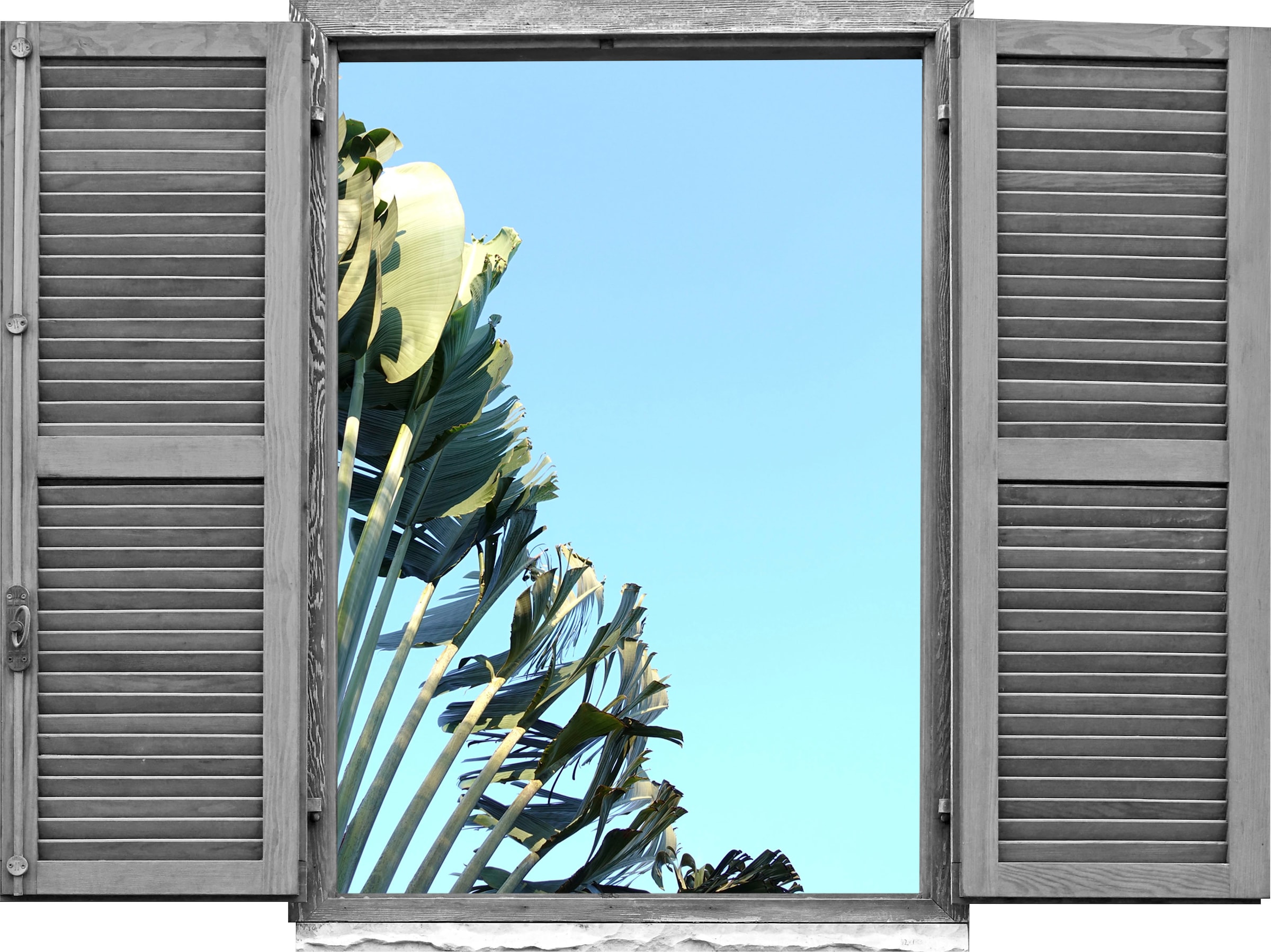 Image of queence Wandtattoo "blauer Himmel" Wandsticker, Wandbild, selbstklebend, 3D, Fenster