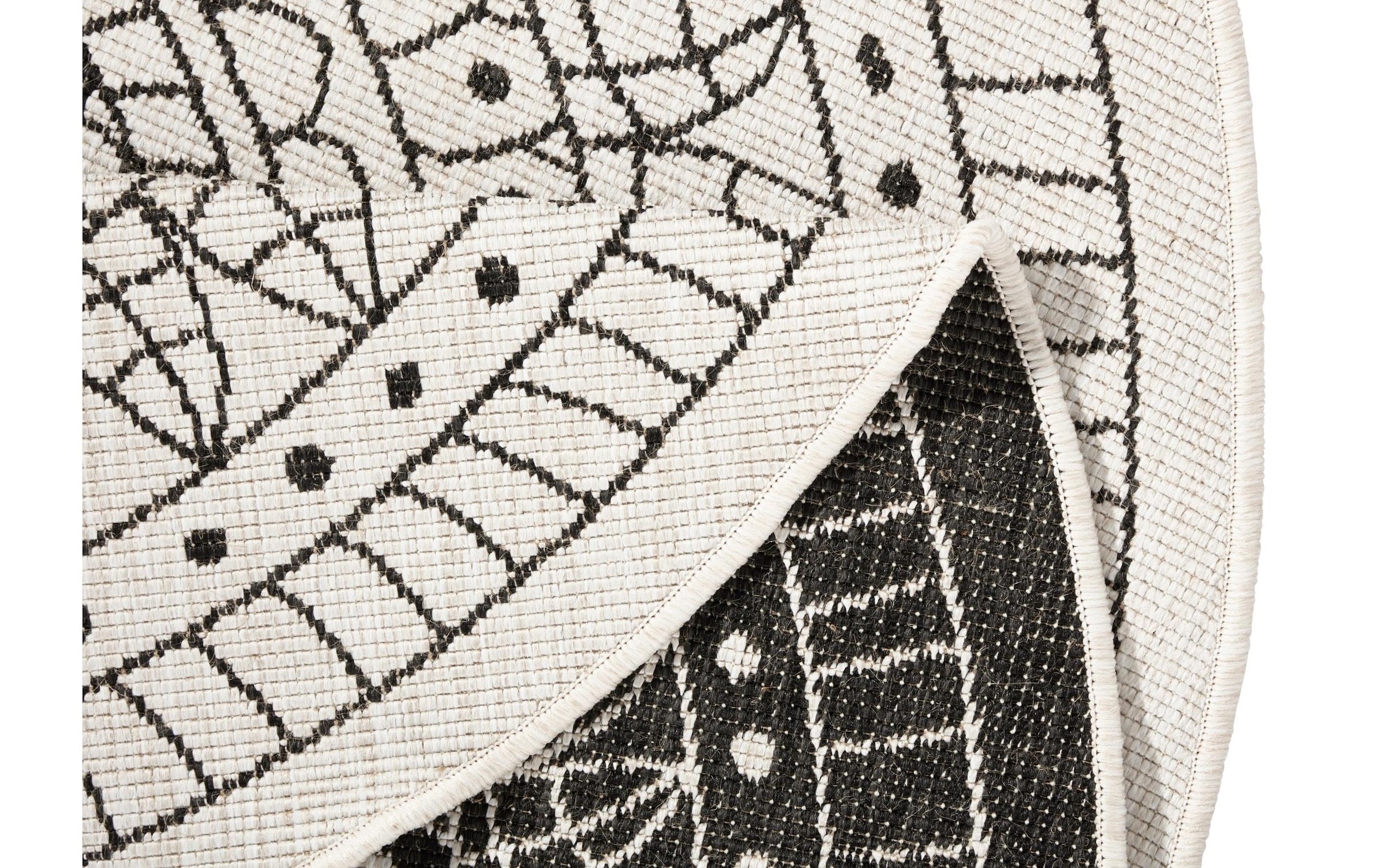 HANSE Home Tapis »Porto Wendeteppich« Rond 5 mm Höhe In-& Outdoor, Wetterfest, Balkon, Garten, Wohnzimmer, Wasserfest