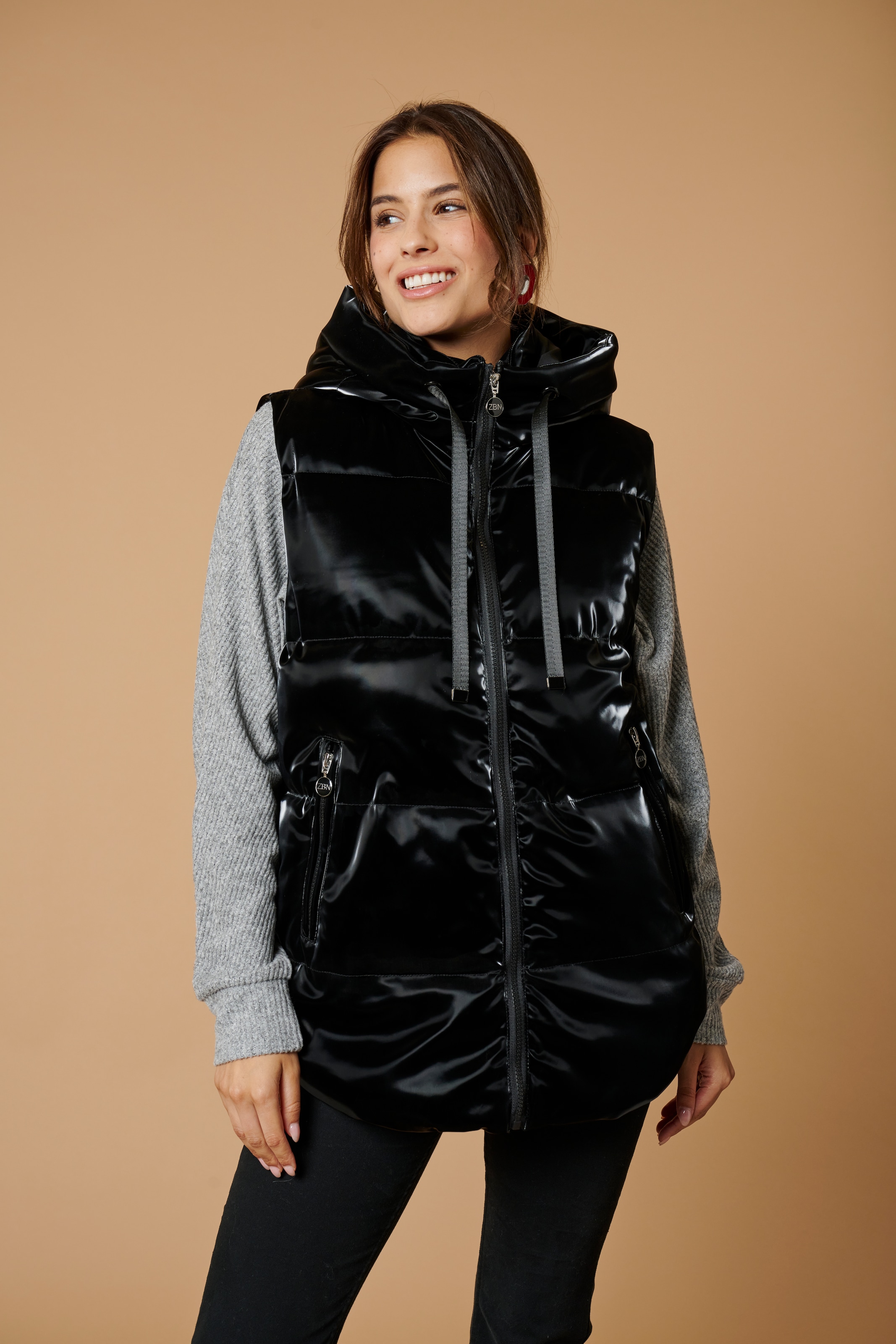 Image of ZABAIONE Steppweste "Vest Gl44ossy" mit Glanz-Effekt