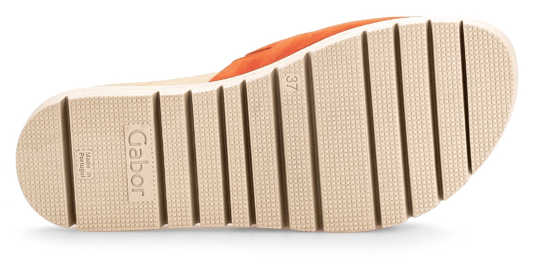 Gabor Pantolette  , Plateau, Sommerschuh, Schlappen mit Zierperlen an der Zierschnalle