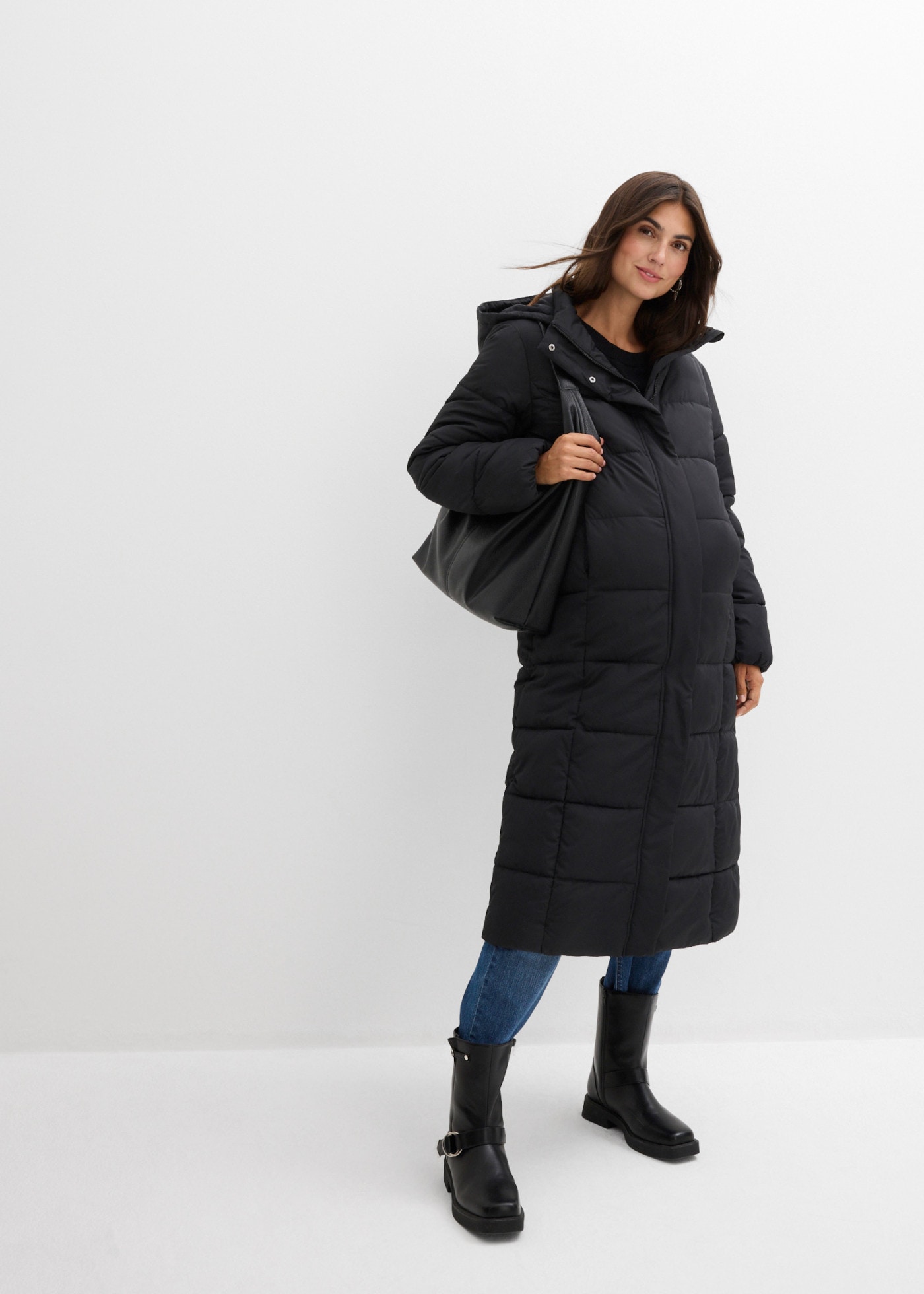 Image of bonprix Umstandsmantel mit warmer Wattierung, in bequemer Oversize-Passform