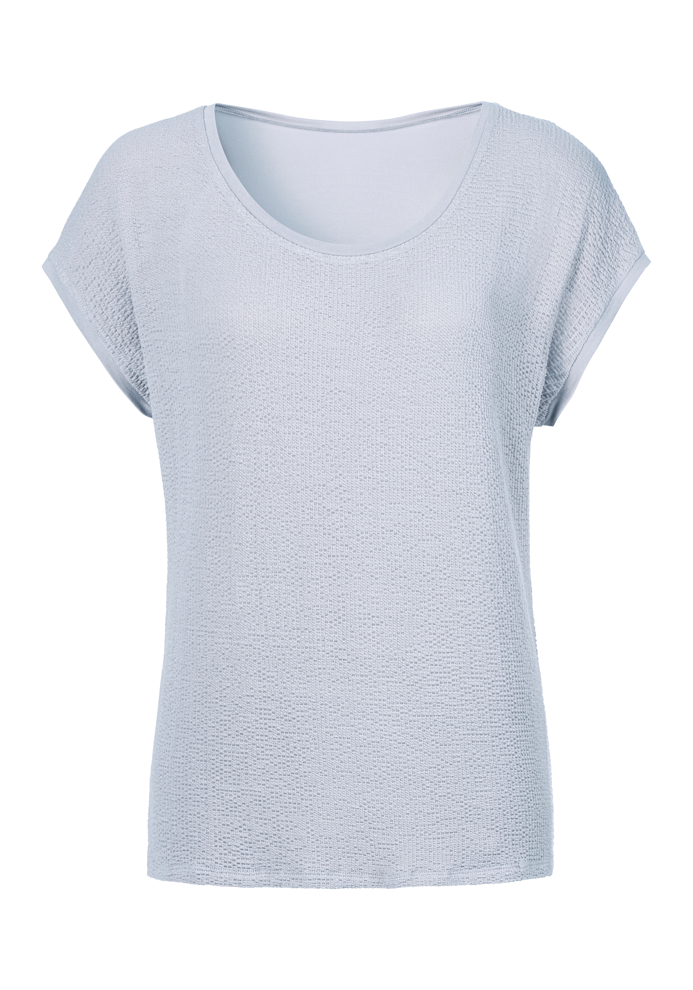 LASCANA T-Shirt, aus modischem Materialmix