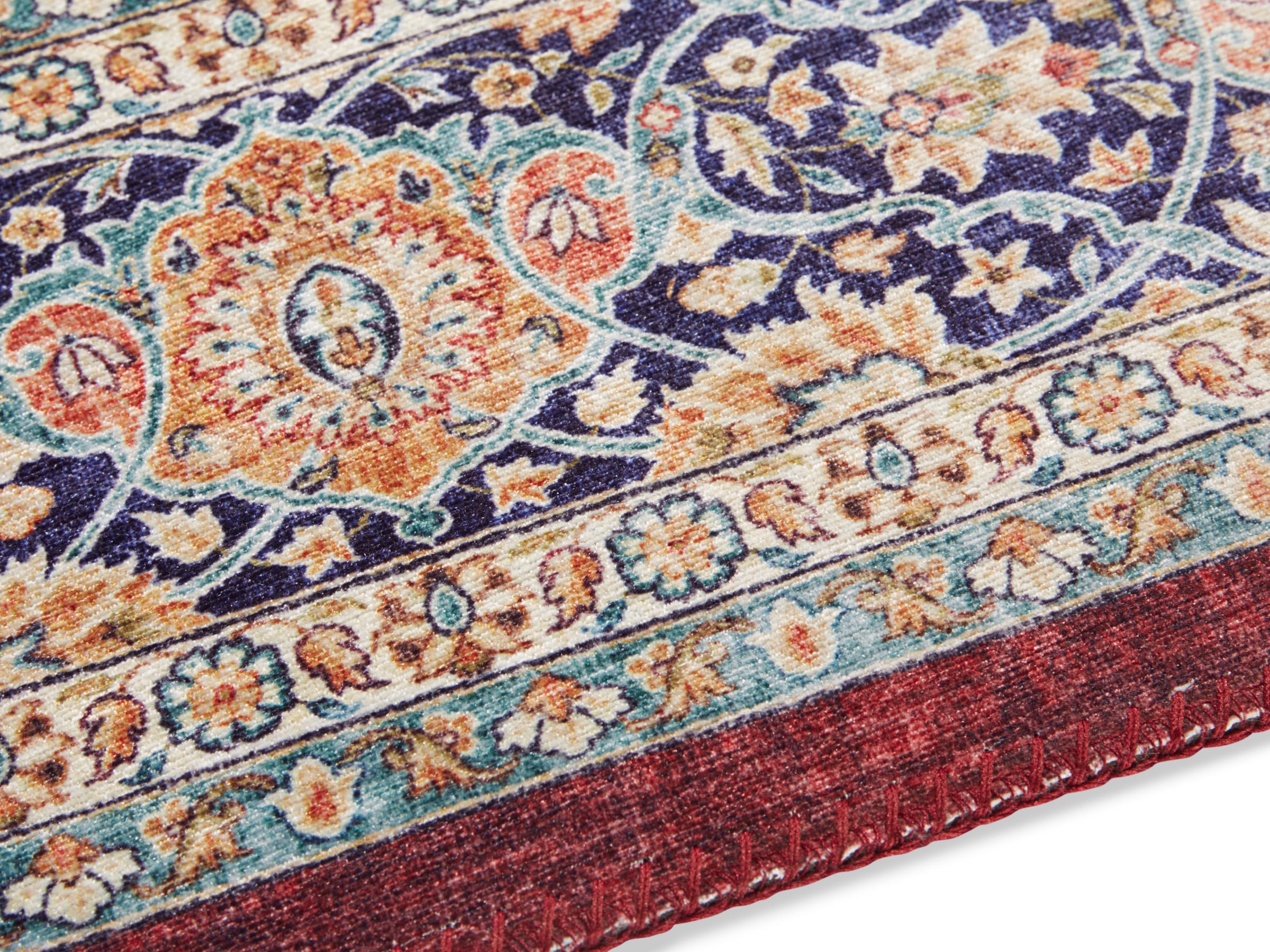 ELLE DECORATION Teppich »Keshan Maschad«, rechteckig, 5 mm Höhe, Orientalisch, Läufer, Kurzflor, Vintage, Wohnzimmer, Schlafzimmer