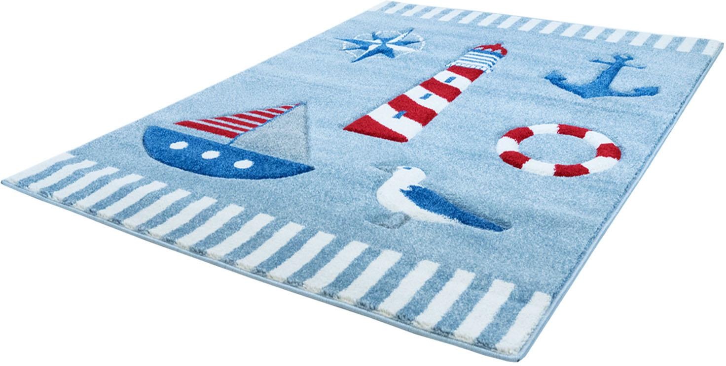 Image of Carpet City Kinderteppich »Bueno Kids 1423«, rechteckig, 13 mm Höhe, Spielteppich, Maritim, 3D-Effekt, Weicher Flor, Pflegeleicht, Kinderzimmer bei Ackermann Versand Schweiz