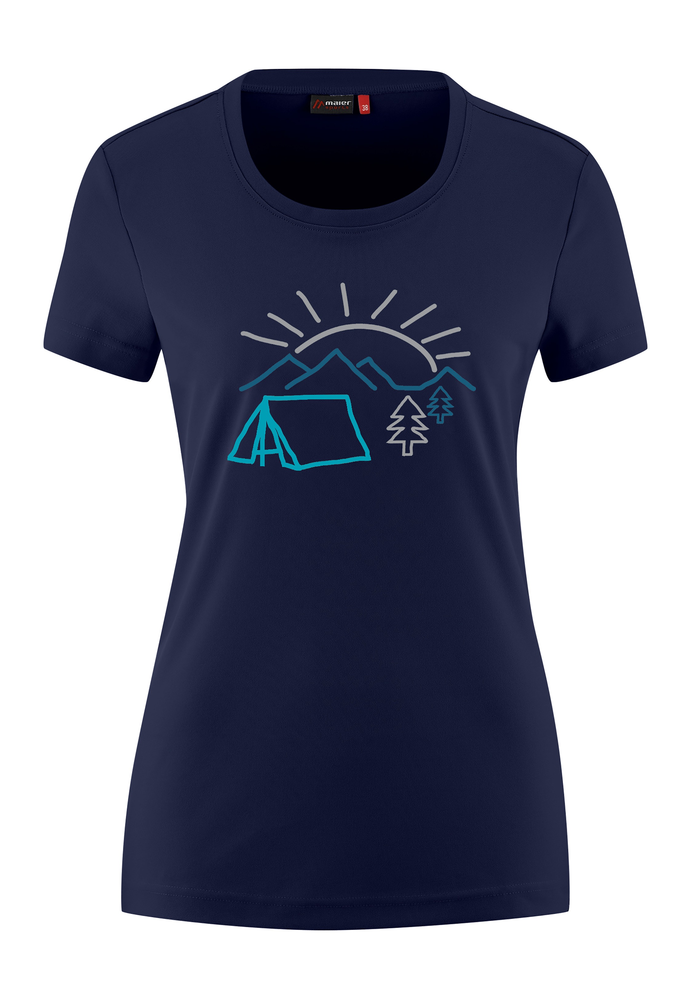 Image of Maier Sports Funktionsshirt »Waltraut Print«, Funktional vielseitiges T-Shirt mit hoher Passformstabilität bei Ackermann Versand Schweiz