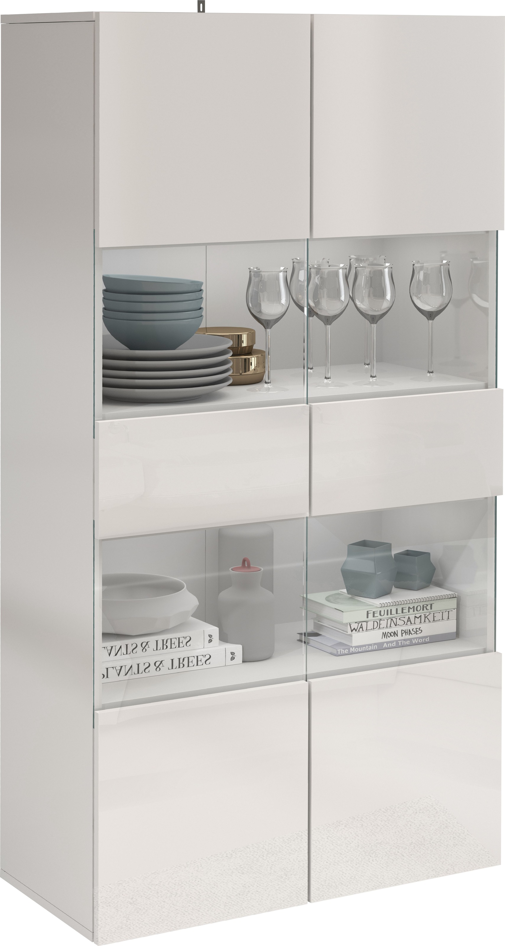 Image of GOODproduct Vitrine "Egypt" 2 Glastüren, Front Hochglanz lackiert, Korpus matt