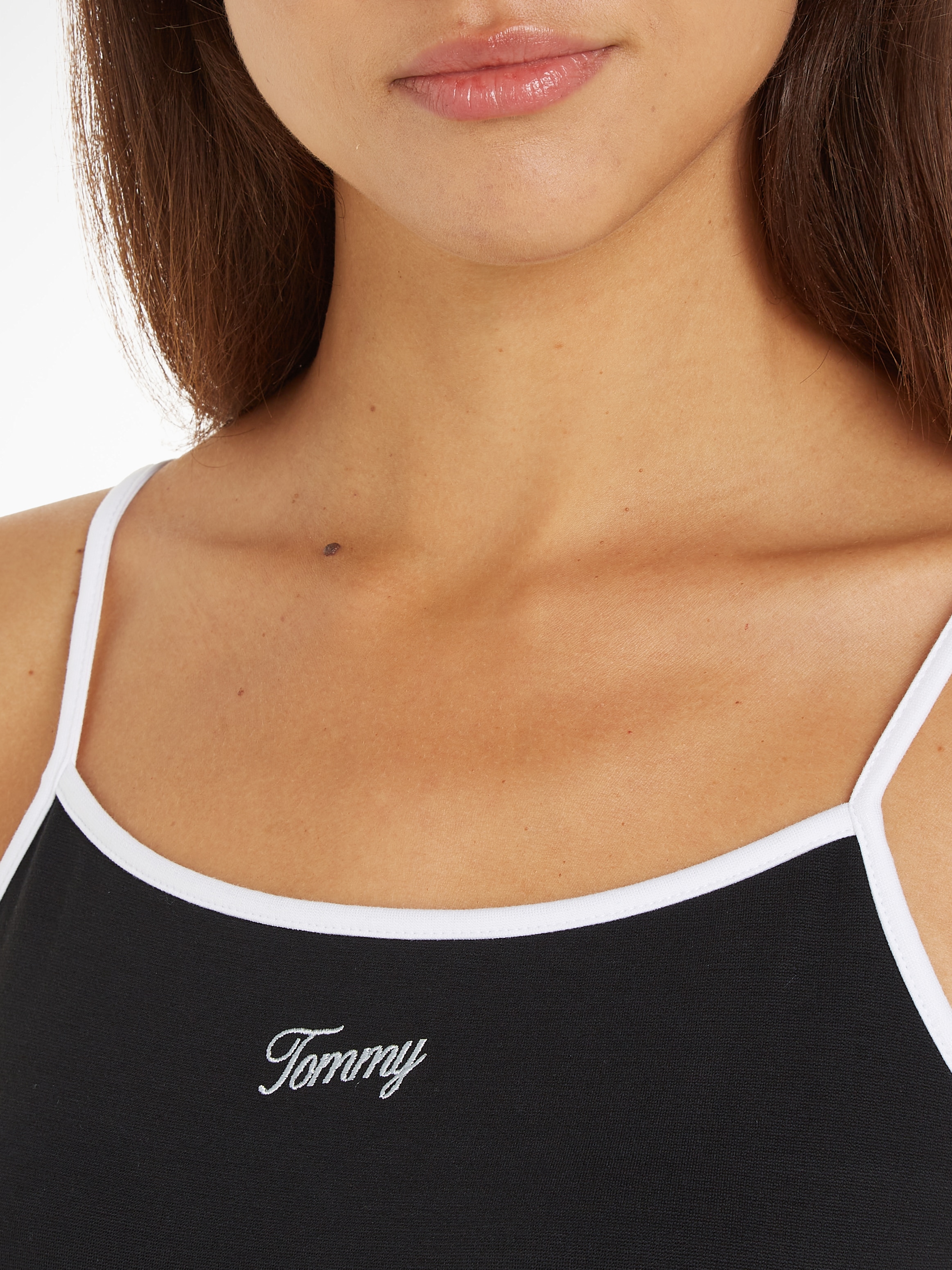 Tommy Jeans Spaghettitop »TJW SLIM SCRIPT BINDING TOP«, mit Tommy Jeans Logo-Schriftzug