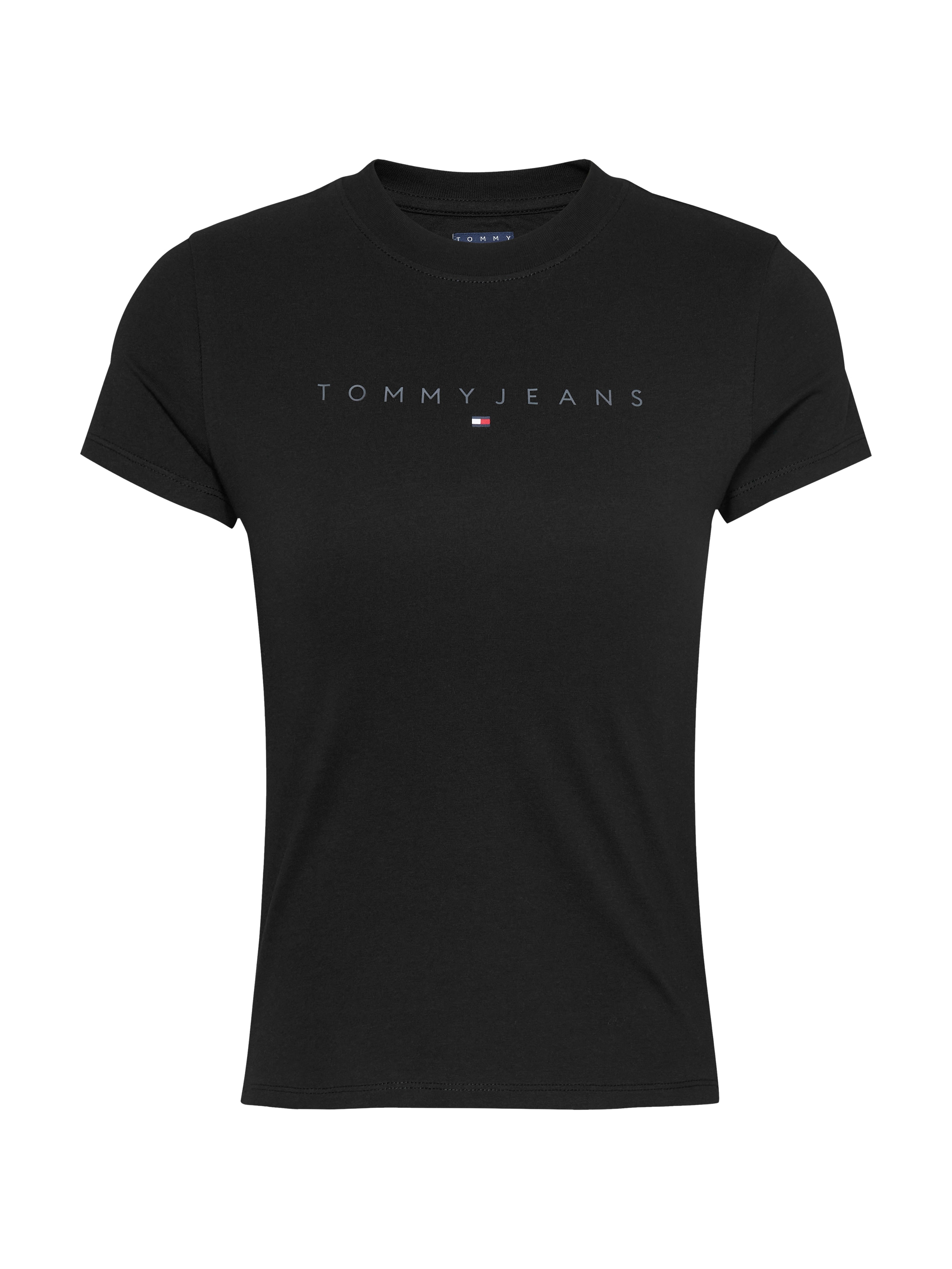 Tommy Jeans Curve T-Shirt »TJW SLIM TONAL LINEAR TEE EXT«, in Grossen Grössen, Logodruck, Figurbetont