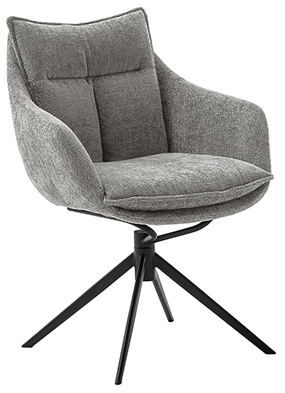 MCA furniture Esszimmerstuhl »PARKER«, Strukturstoff, (2er-Set), drehbar 360°, Dreh- & Schwingfunktion, Belastbarkeit 120 kg