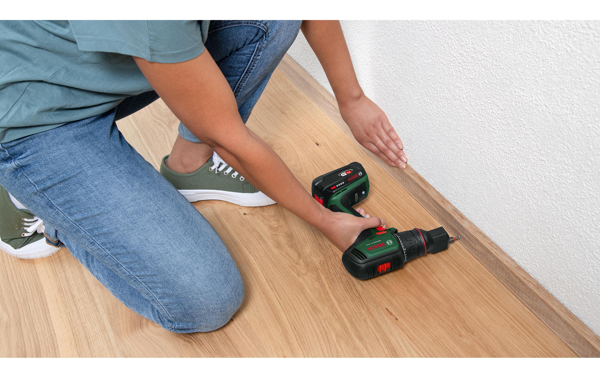 BOSCH Bohrschraube »»AdvancedDrill 18V-80 QuickSnap«« Inkl. 2x Akku PBA 18V 2,5Ah und Ladegerät
