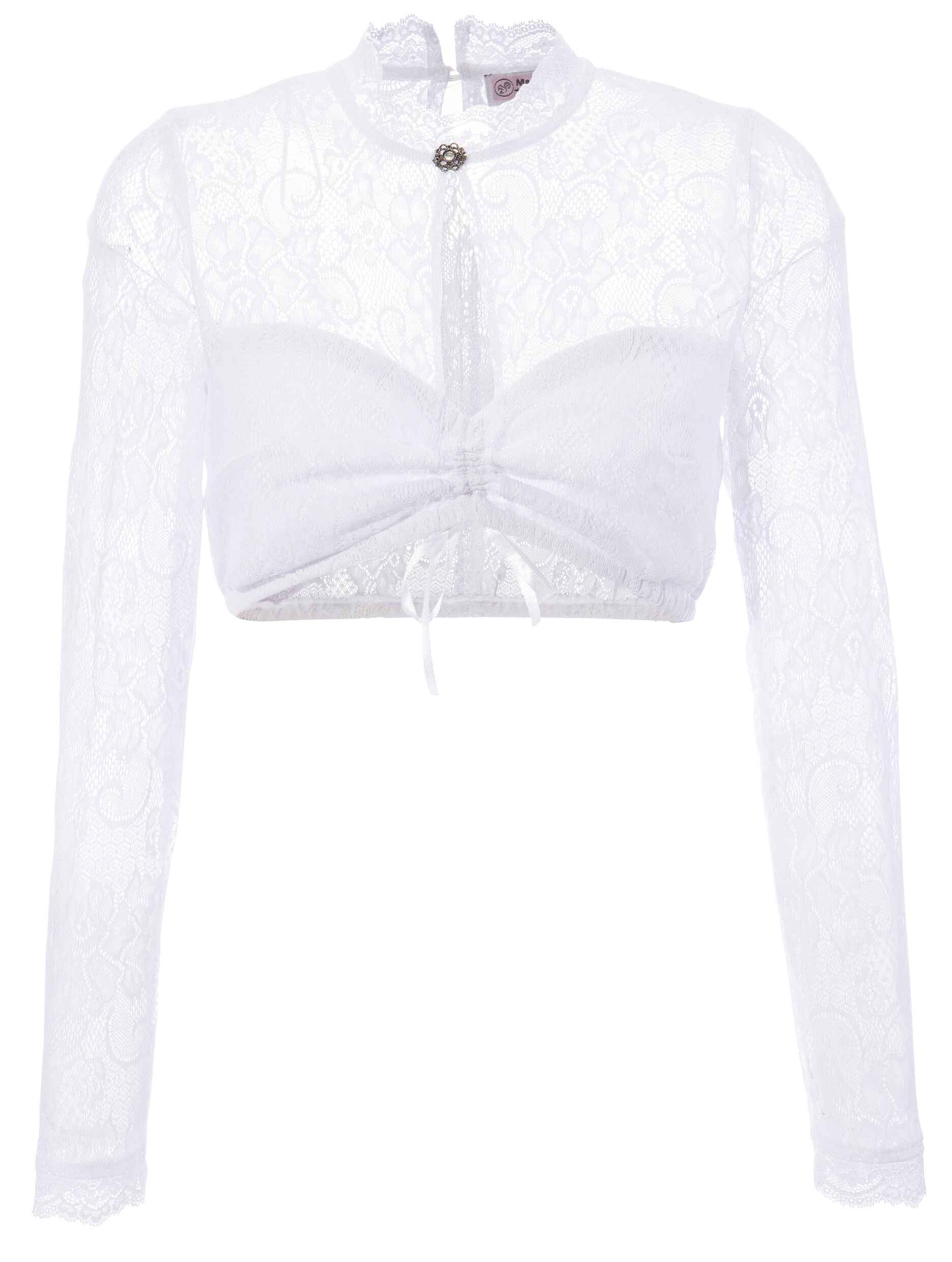 Image of MarJo Dirndlbluse, Damen, mit romantischer Spitze und Schmuckelement bei Ackermann Versand Schweiz