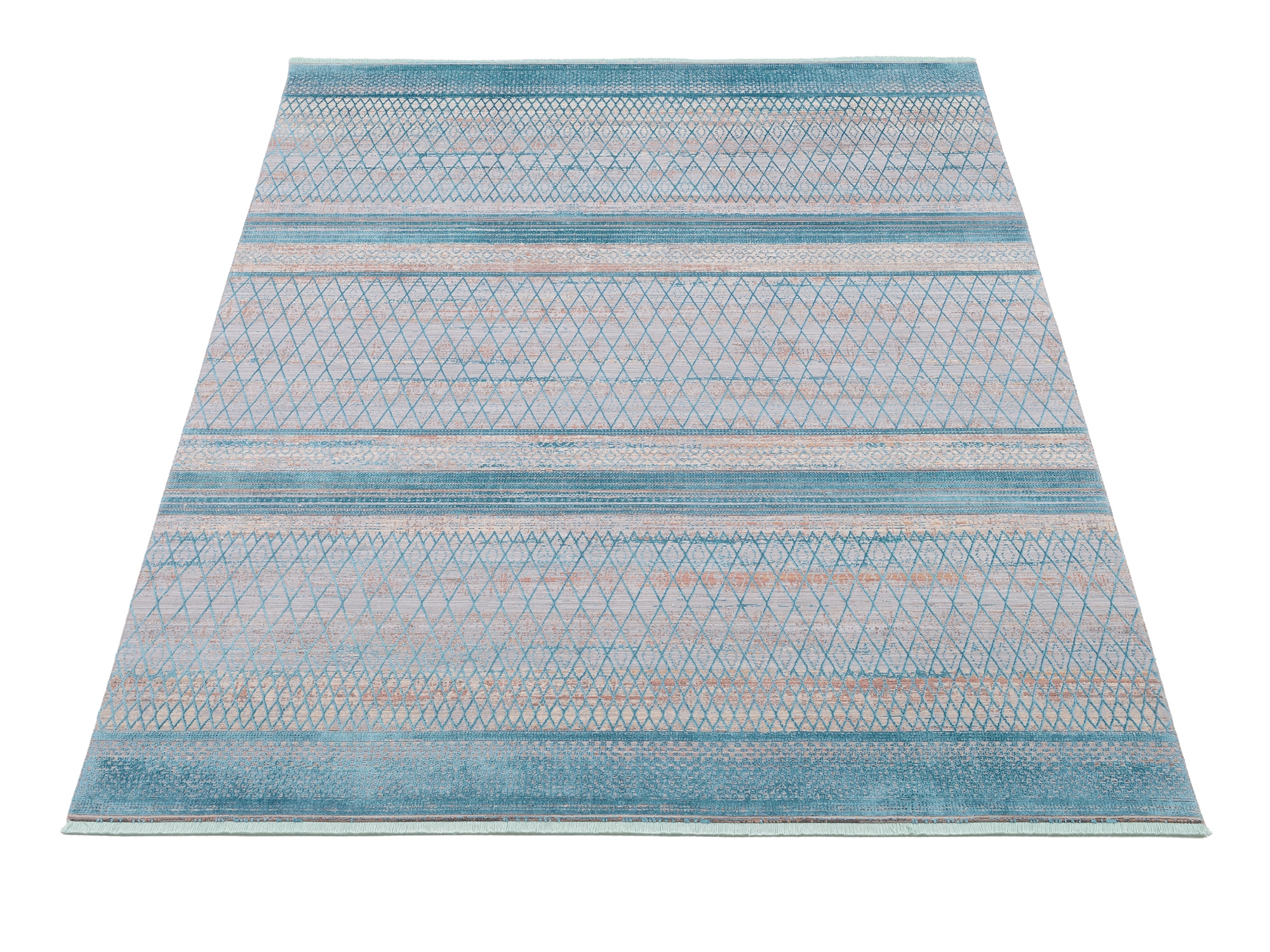 Image of OCI DIE TEPPICHMARKE Teppich "FARBEN MASTER" rechteckig 8 mm Höhe Klassisches Muster, eingefasst, in 3-D-Optik, mit Fransen